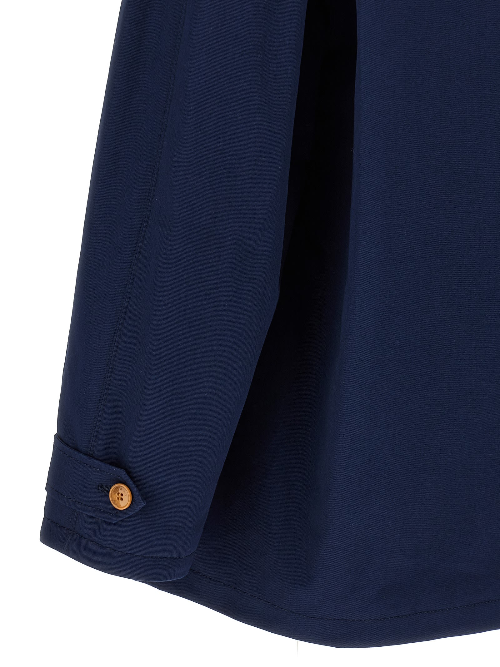 Marni Button-up Blue Jacket With Contrasting Collar In Blue