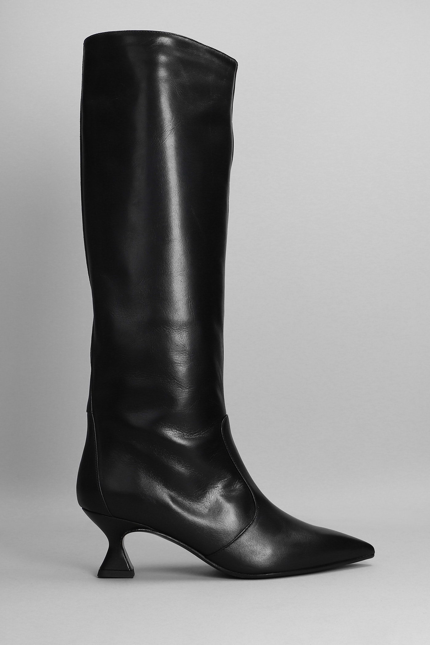 Fabio Rusconi High Heels Boots In Black Leather