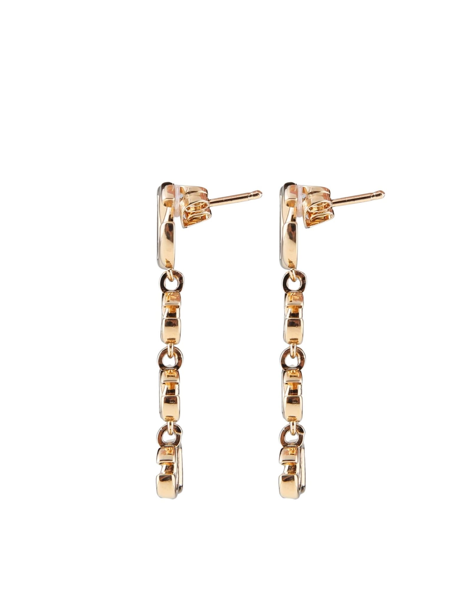 Shop Dolce & Gabbana Long Earrings With Dg Logo In Gold