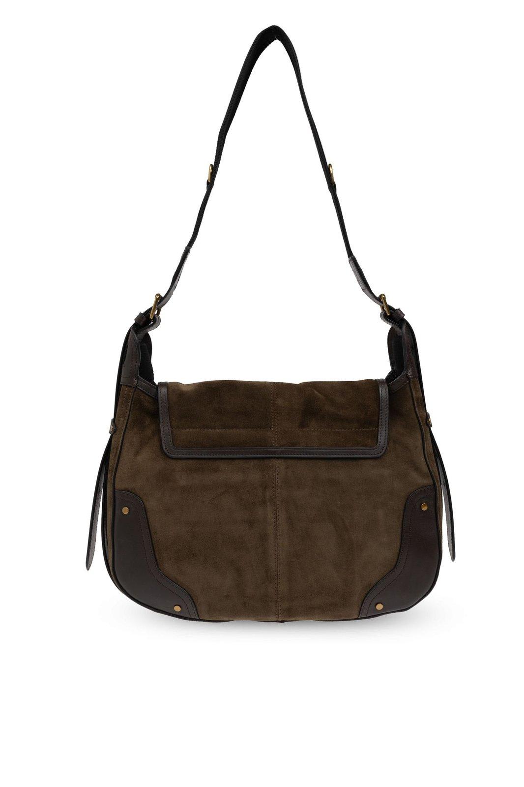 Shop Isabel Marant Sierra Logo-printed Shoulder Bag