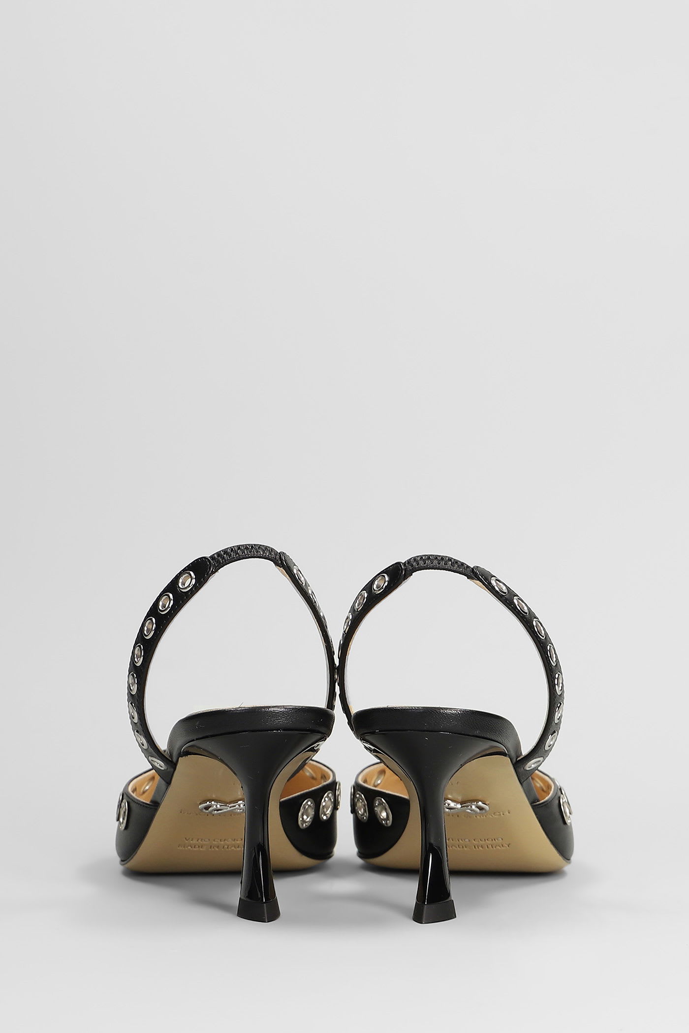 Mach & Mach Crystalized Corset Slingback In Black