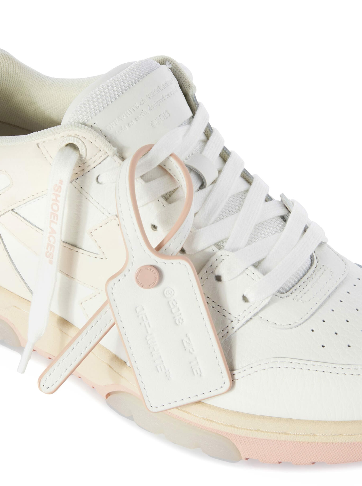 Shop Off-white Out Of Office Calf Leather In White Pink