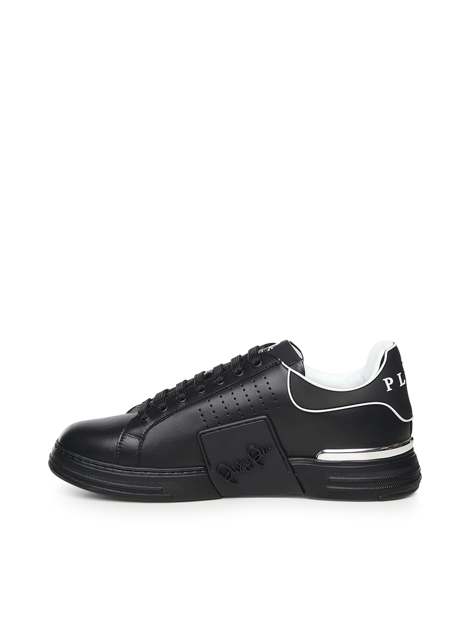 Philipp Plein Low Top Hexagon Sneakers In Black