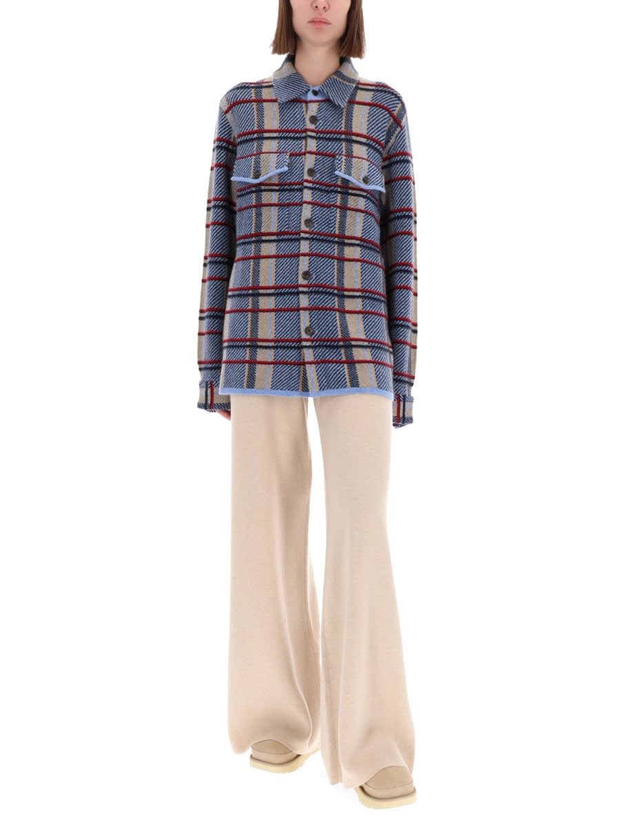 Guest In Residence Plaid Work Shirt In Blue