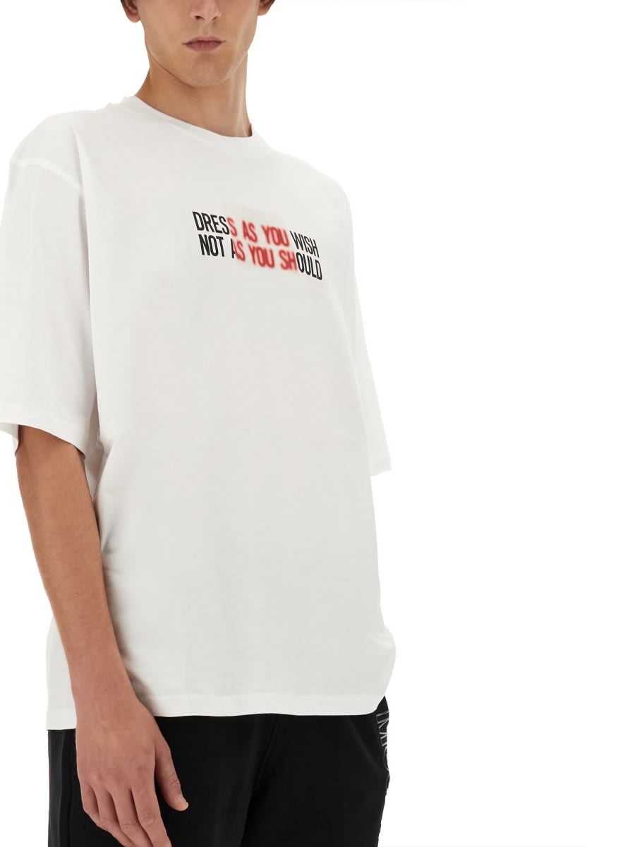 Shop Moschino T-shirt With Logo In White