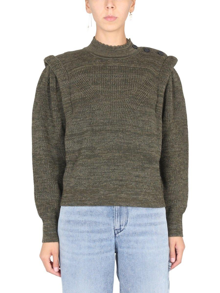 Shop Isabel Marant Étoile Meerya Crewneck Knitted Jumper In Brown