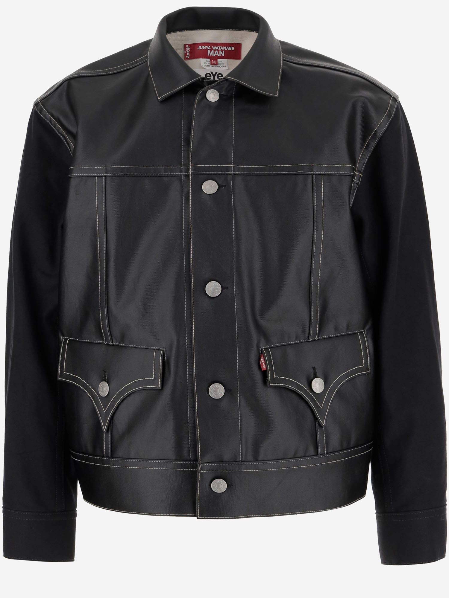 Shop Junya Watanabe Denim Jacket X Levis In Black