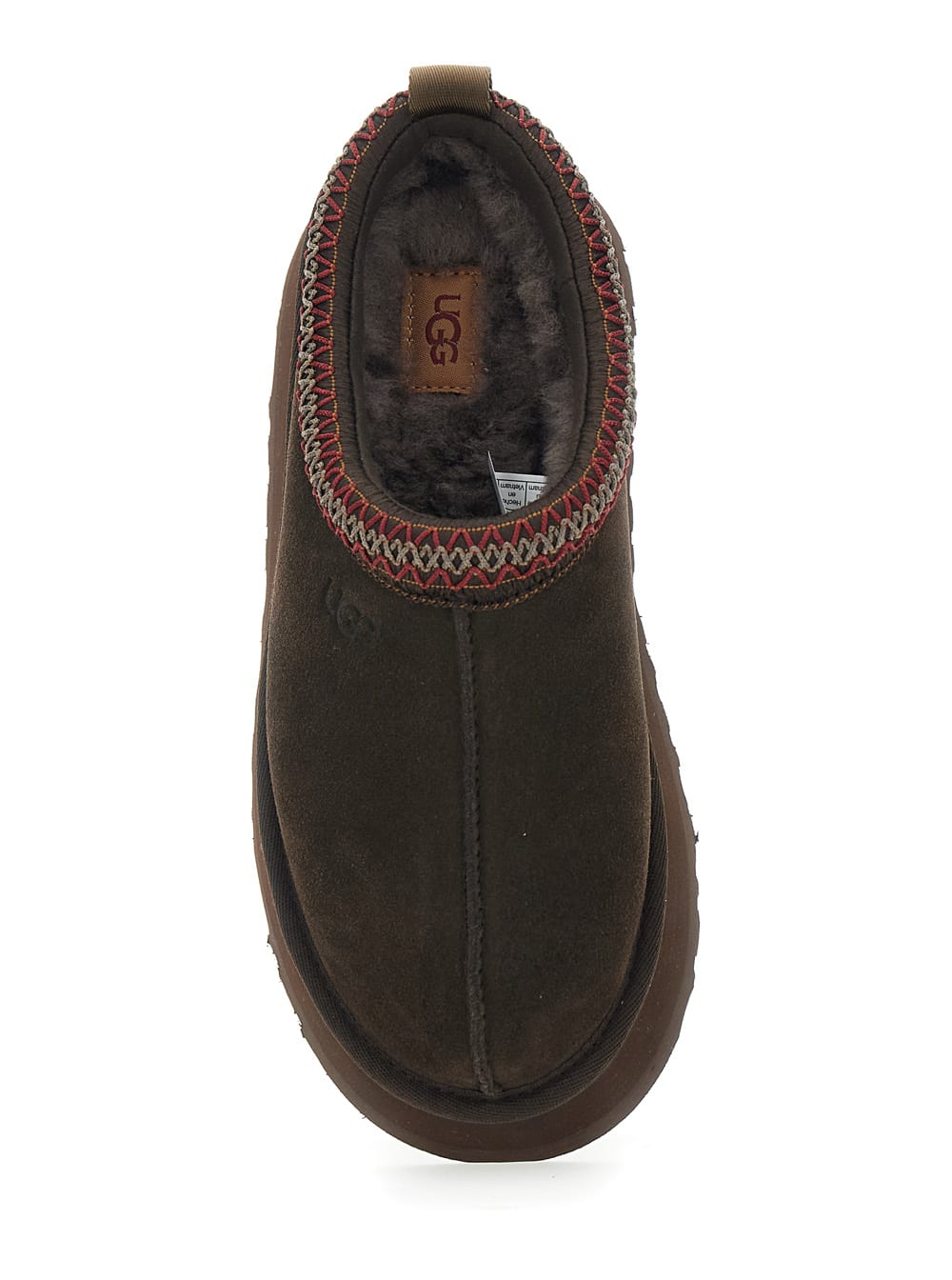 Ugg Tazz Ii Embroidered Shearling Slippers In Brown