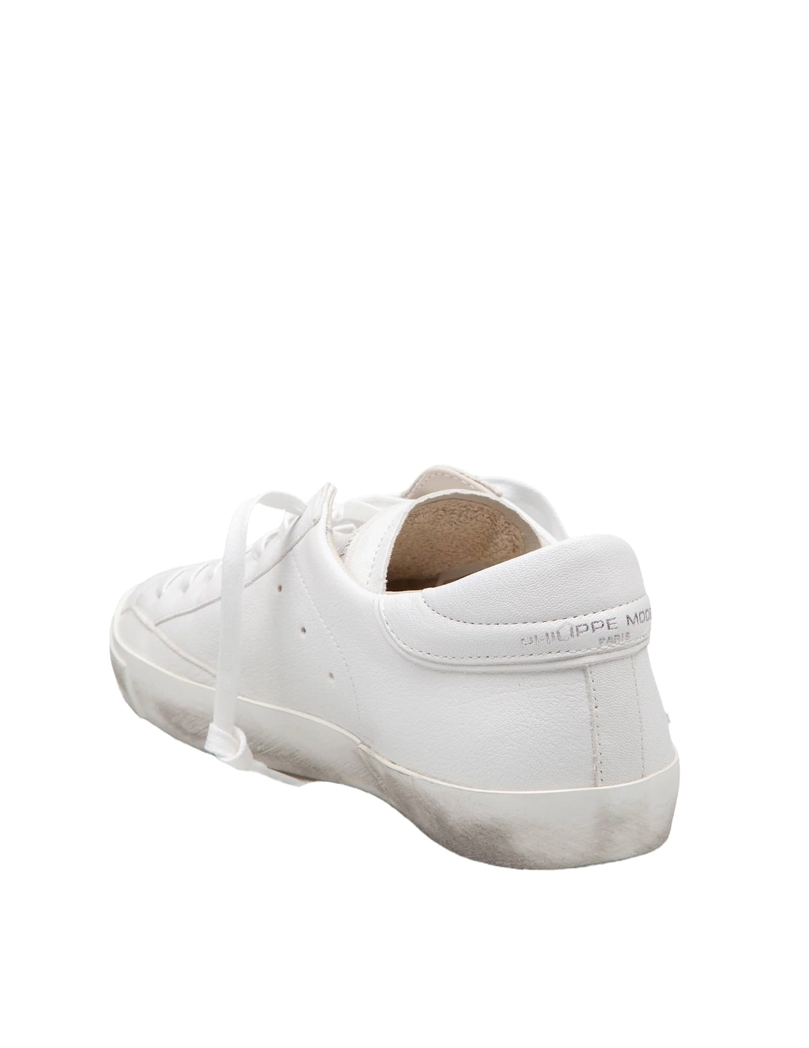 Shop Philipp Plein Philippe Model Paris High Sneakers In Laminated Leather In White