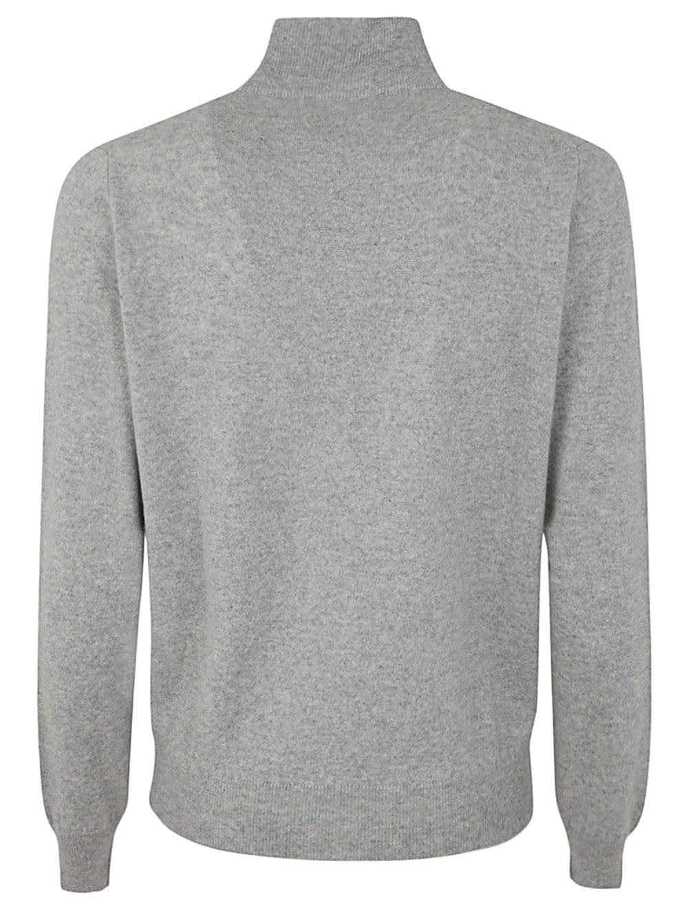 Shop Filippo De Laurentiis Wool Cashmere Long Sleeves Full Zipped Sweater In Pearl