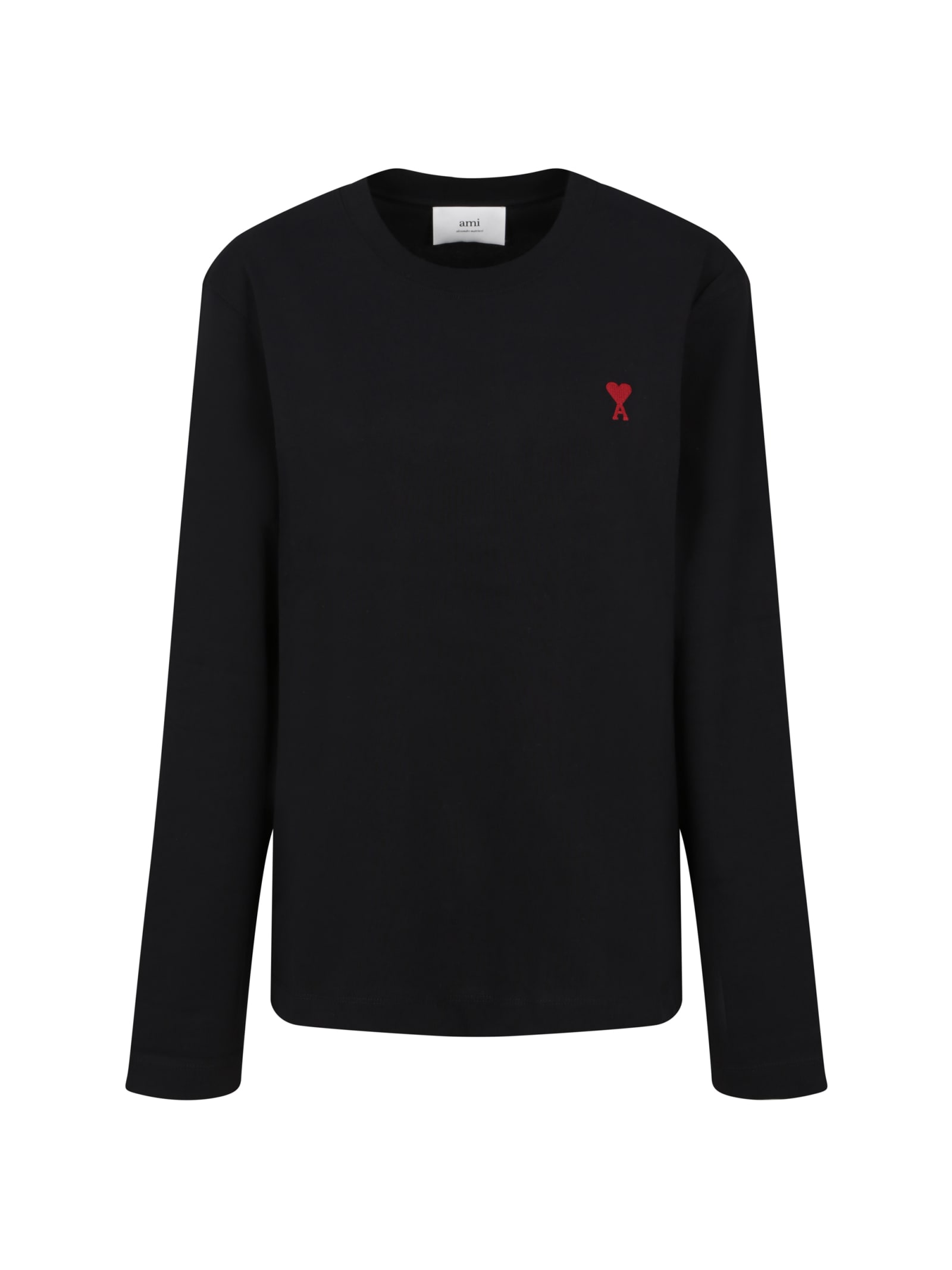 Shop Ami Alexandre Mattiussi Adc Long Sleeve Jersey In Black