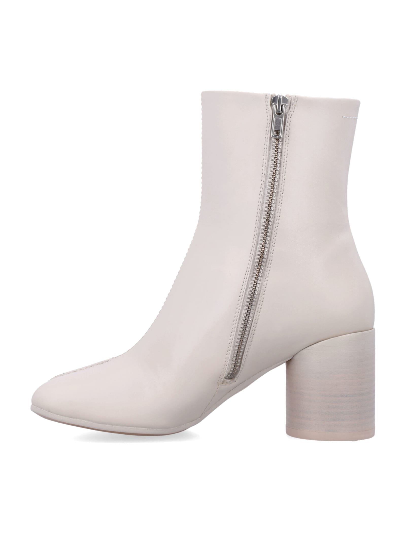 Shop Mm6 Maison Margiela Tabi Ankle Boots In White