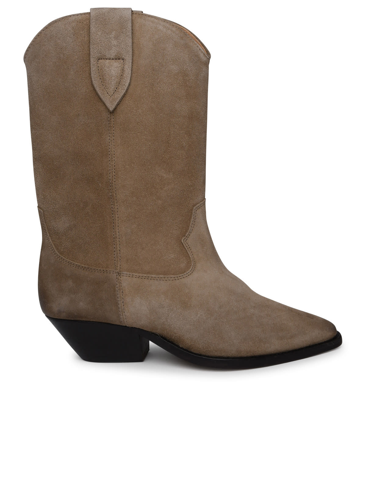 Shop Isabel Marant Duerto Mole Chamois Ankle Boots In Taupe