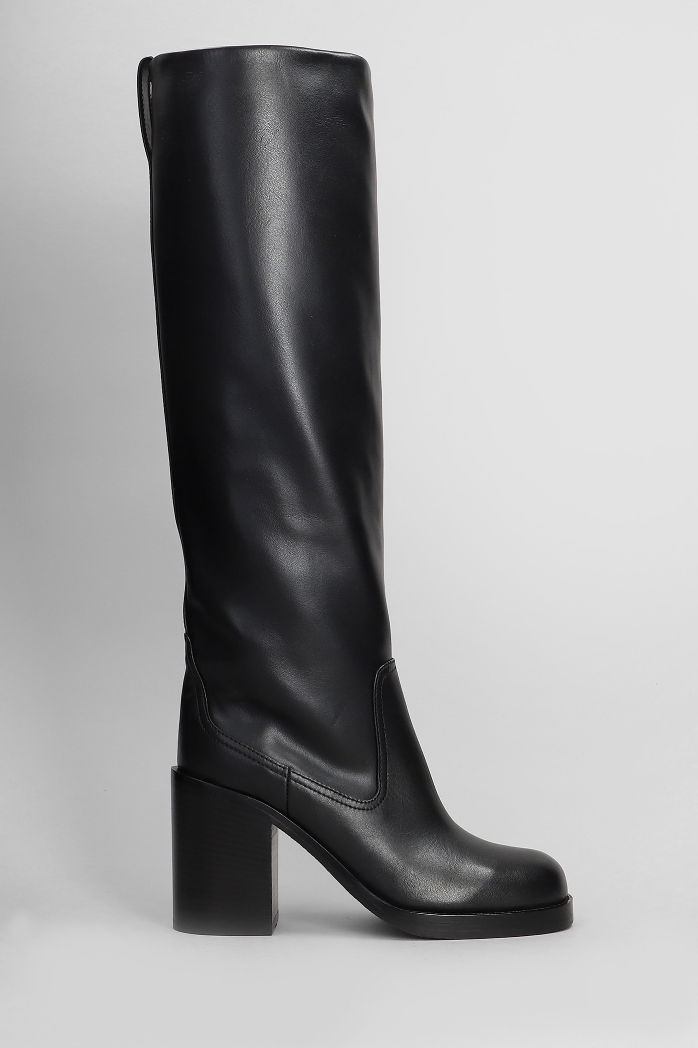 Alexandra Boot High Heels Boots In Black Leather