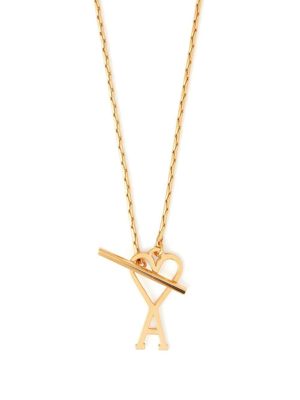 Shop Ami Alexandre Mattiussi Adc Chain Necklace In Gold