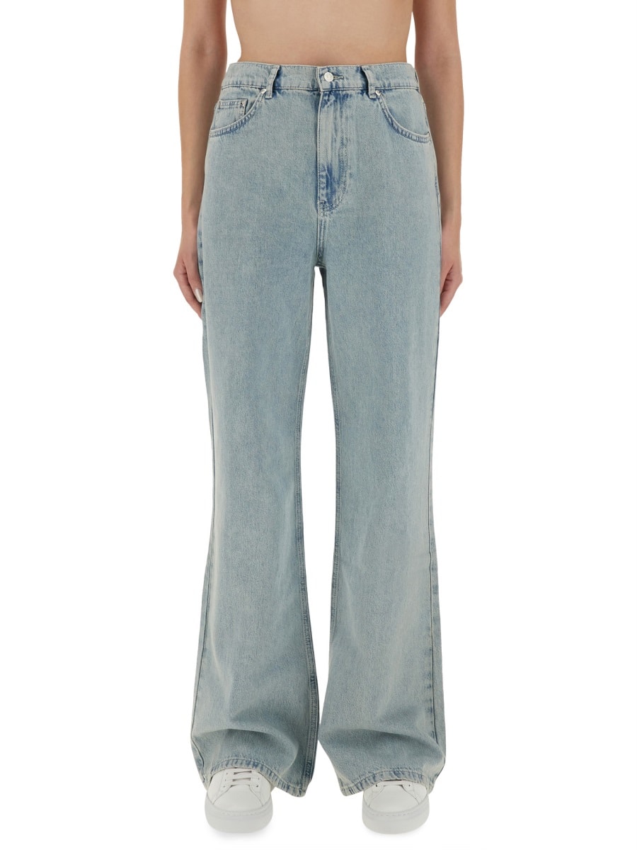 Moschino Jeans Wide Leg In Blue