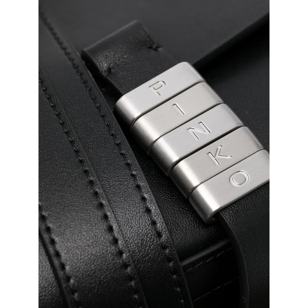 Pinko Saddle Mini Crossbody Bag In Black