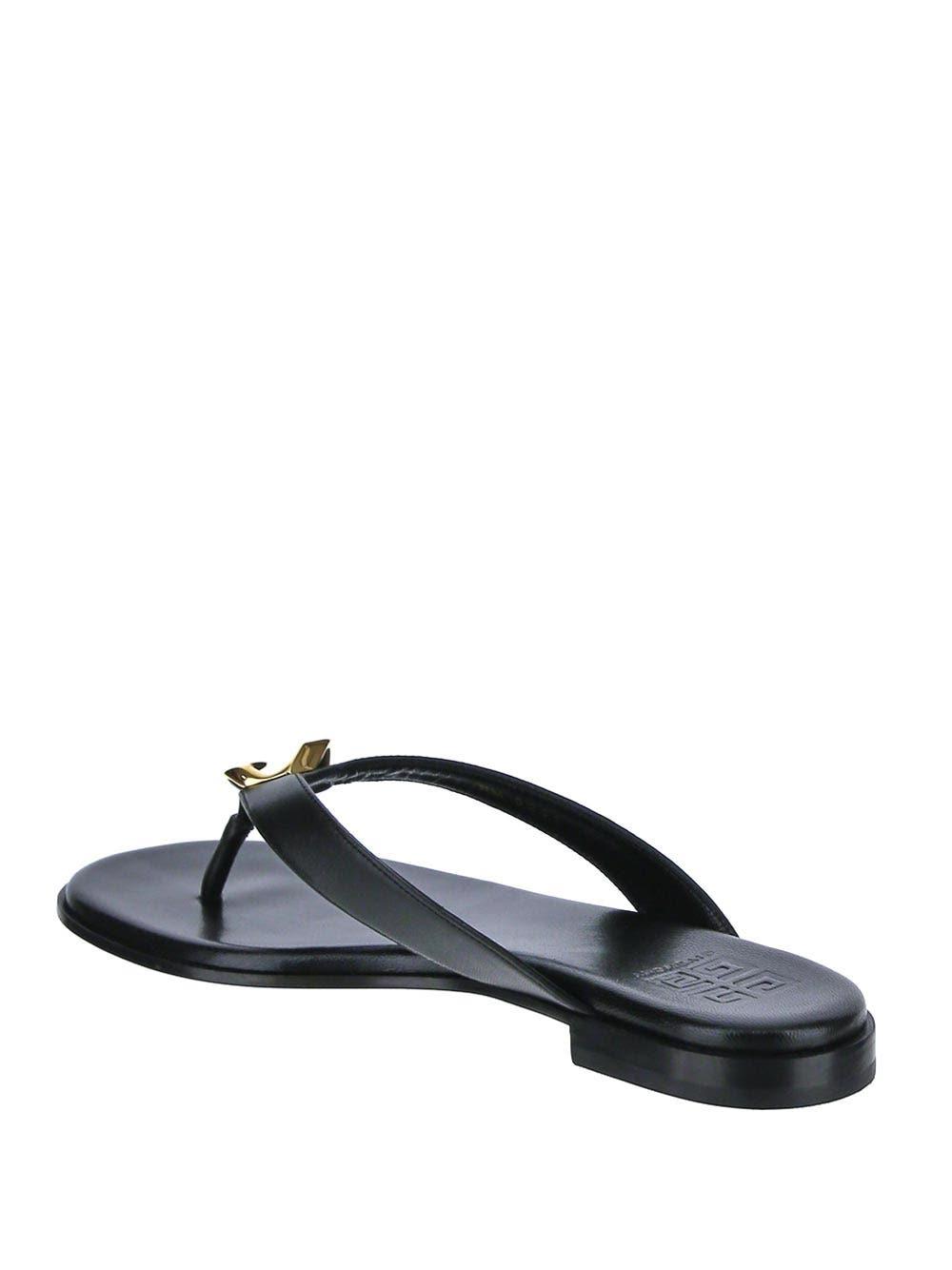 Shop Givenchy G Chain Thongs In Black