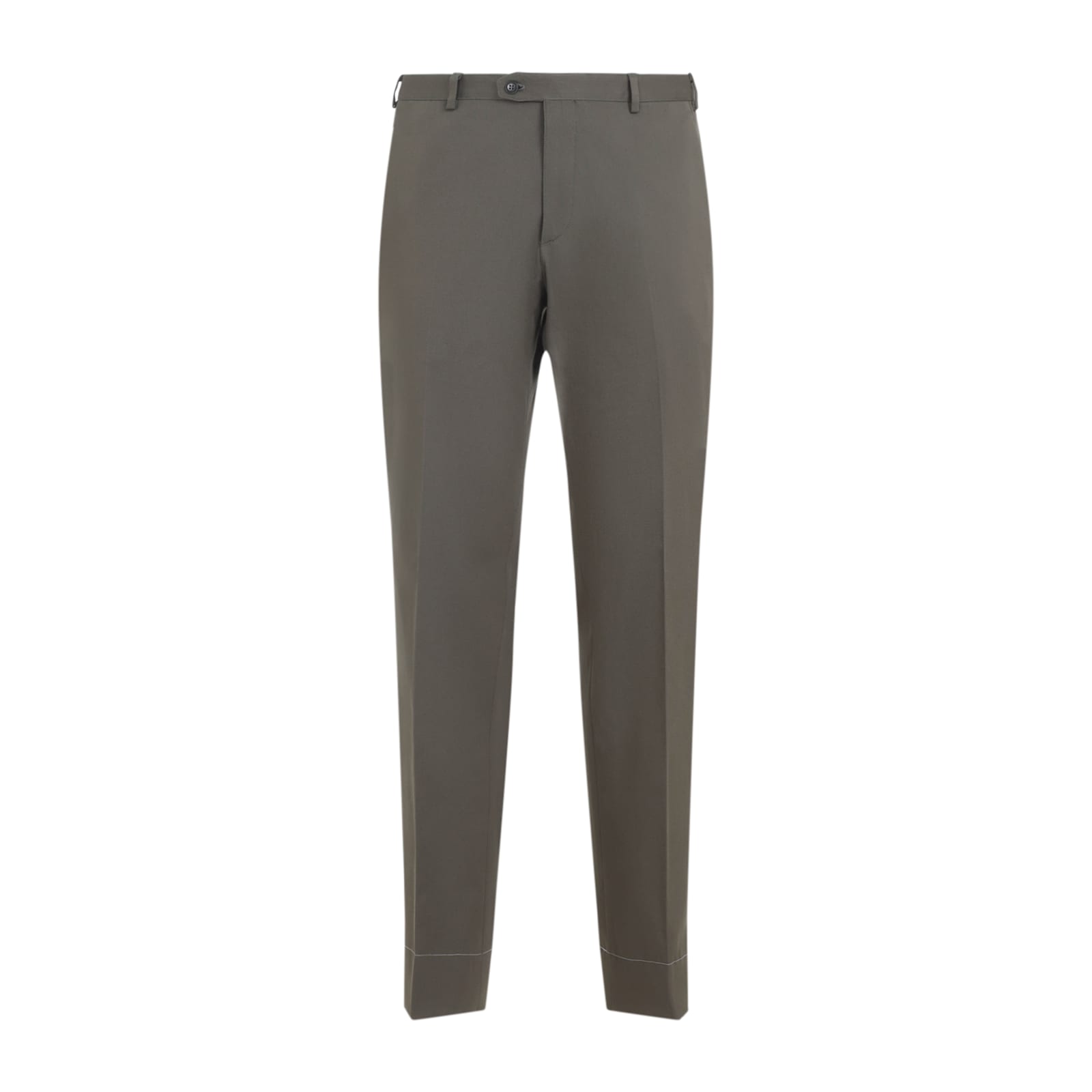 Brioni Pienza Cotton Stretch Pants In Gray