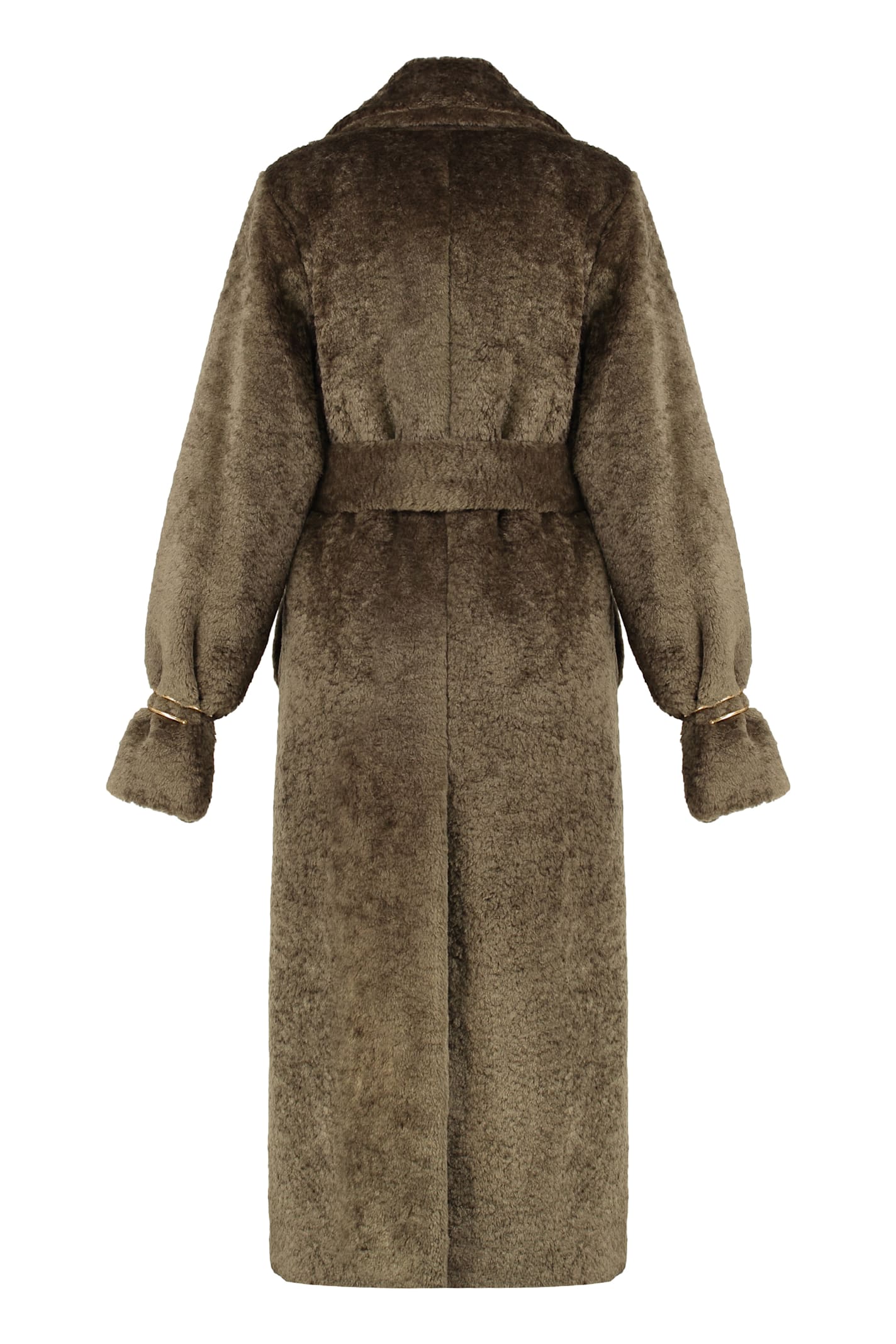 Darkpark Trench Madison In Eco-fur In Green