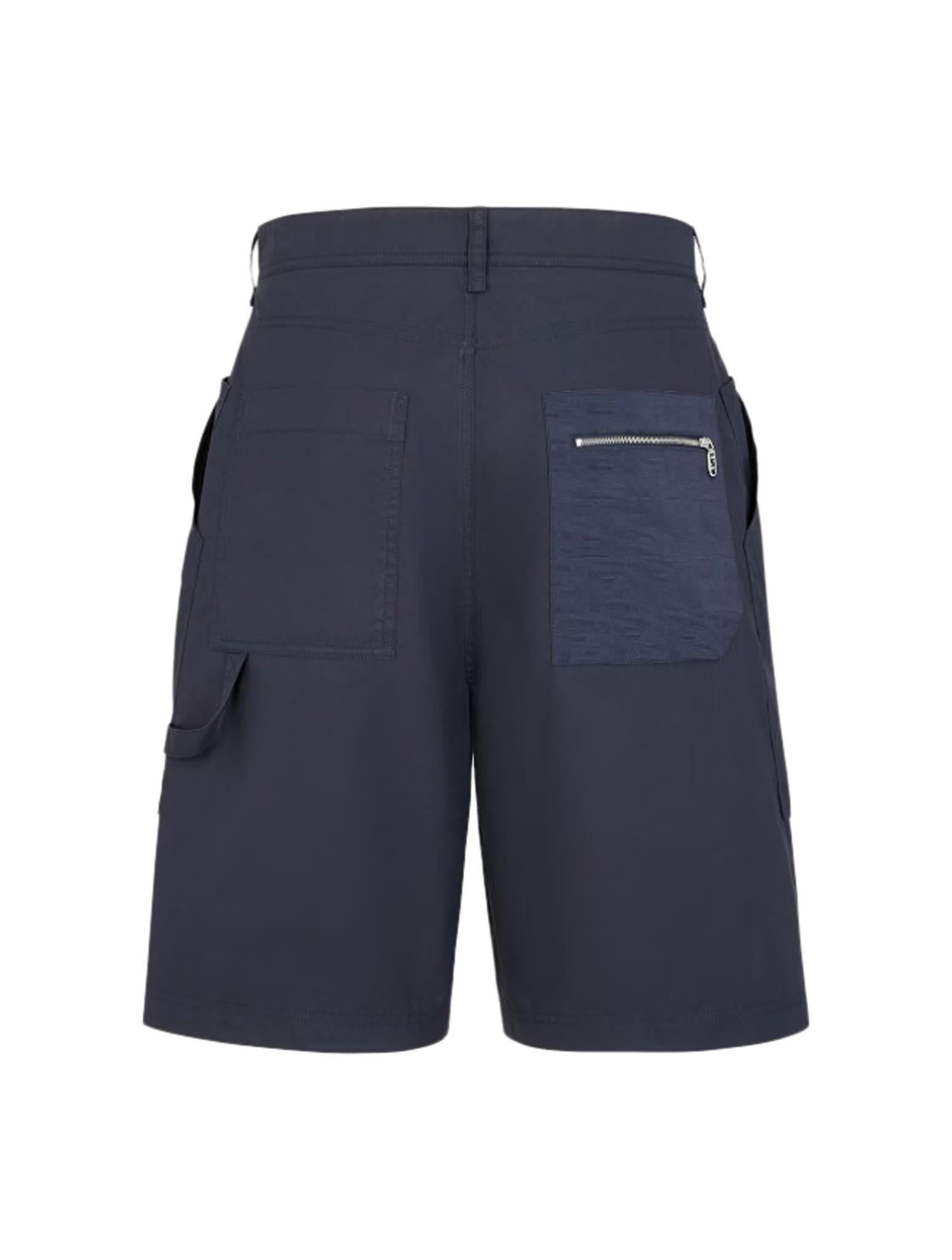 Shop Fendi Bwermuda Shorts In Lq Night Blue