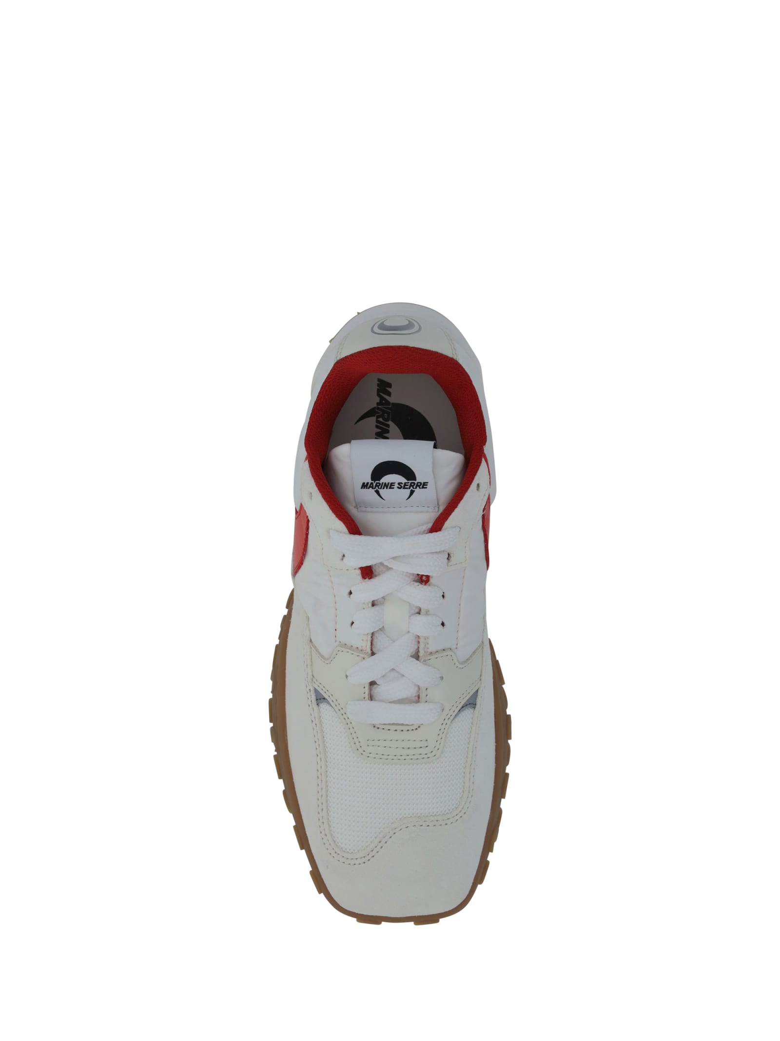 Shop Marine Serre Moire Ms Rise Sneakers In White