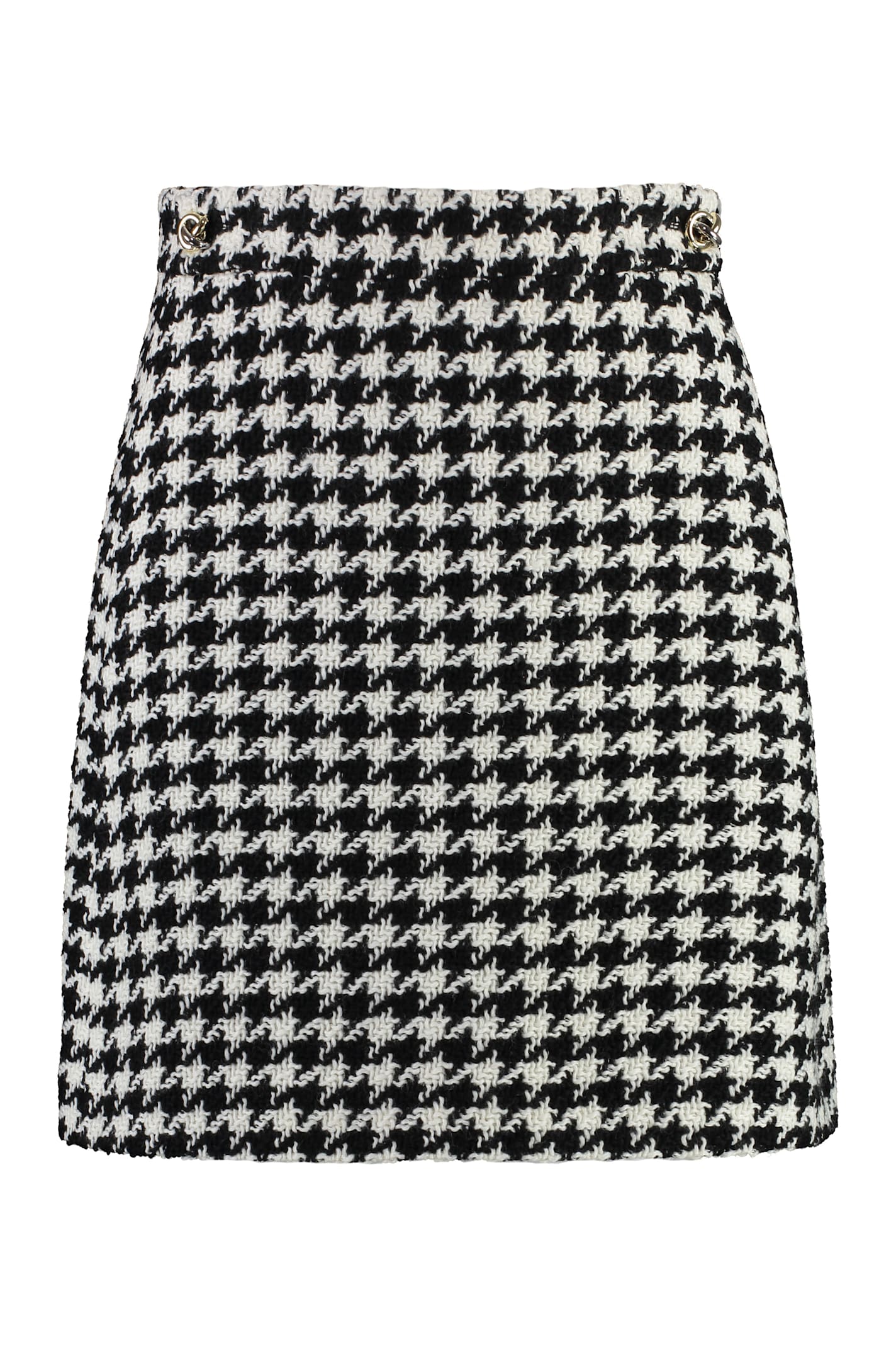 Shop Hugo Boss Houndstooth Mini Skirt In White