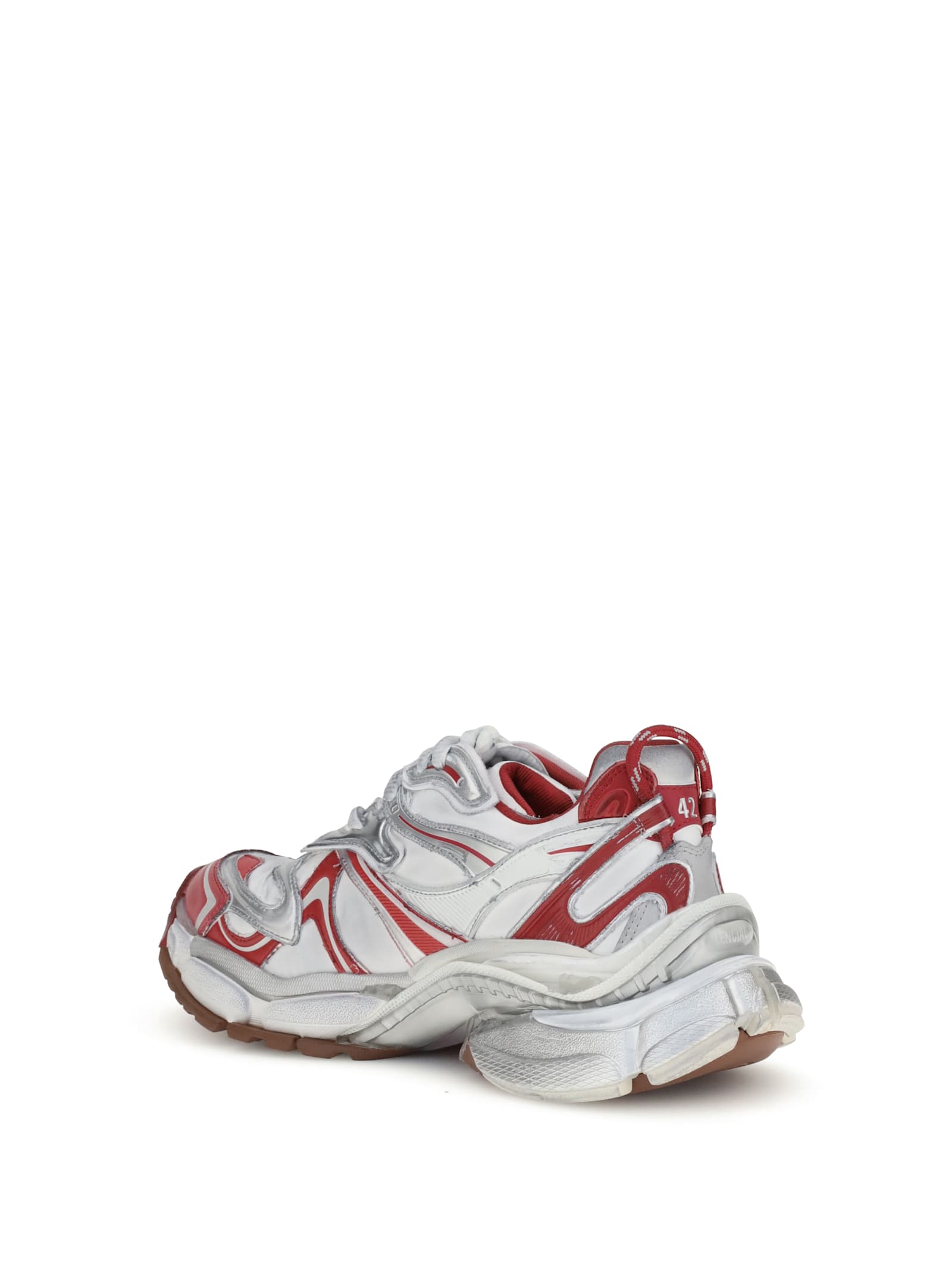 Balenciaga Runner 2.0 Size-detail Sneakers In Gray