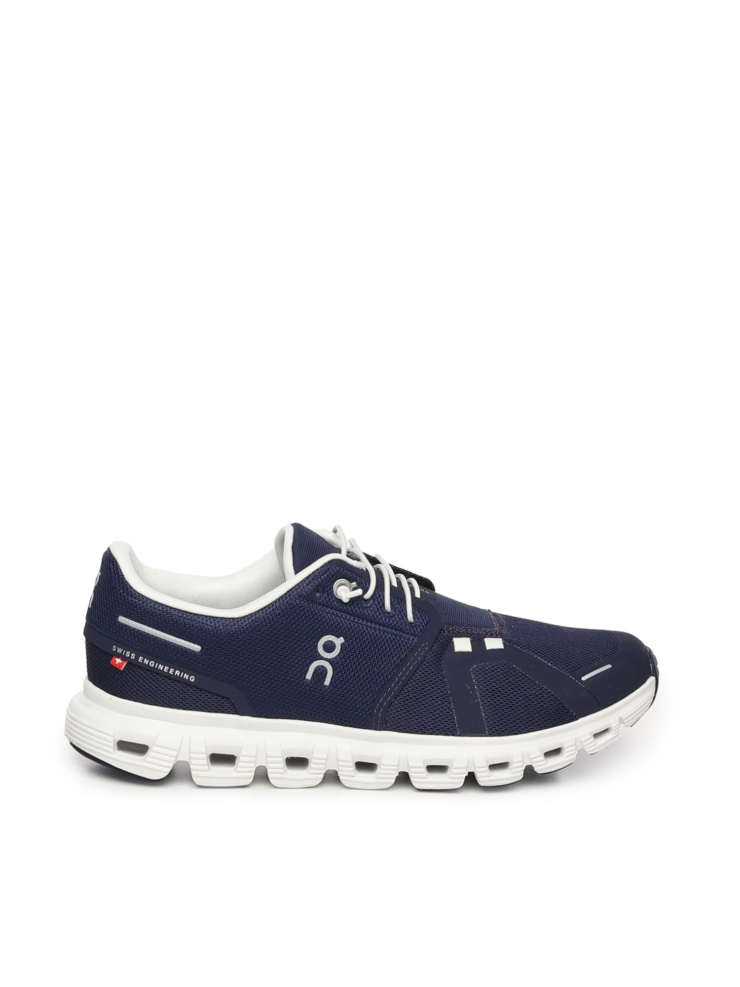 On Breathable Technical Fabric Sneakers With Cushied Sole In Blue
