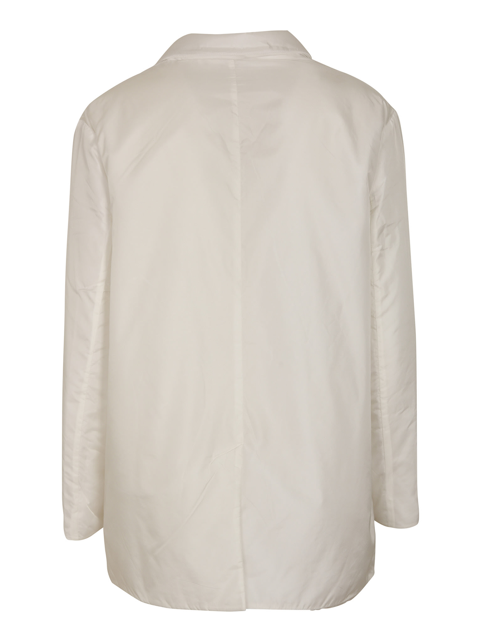 Shop Aspesi Double-breasted Plain Short Coat In White