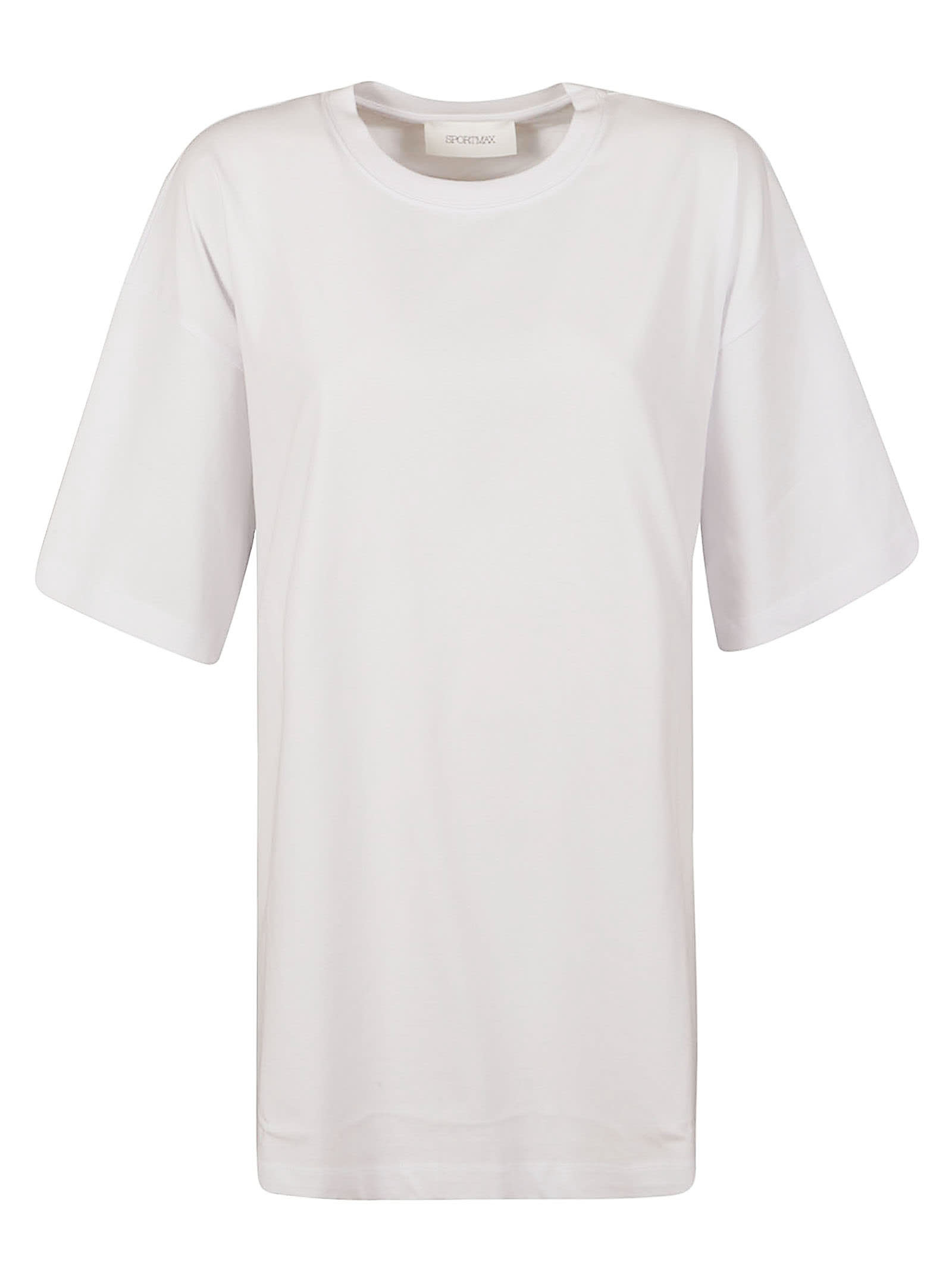 Sportmax Blocco Oversized T-shirt In Bianco