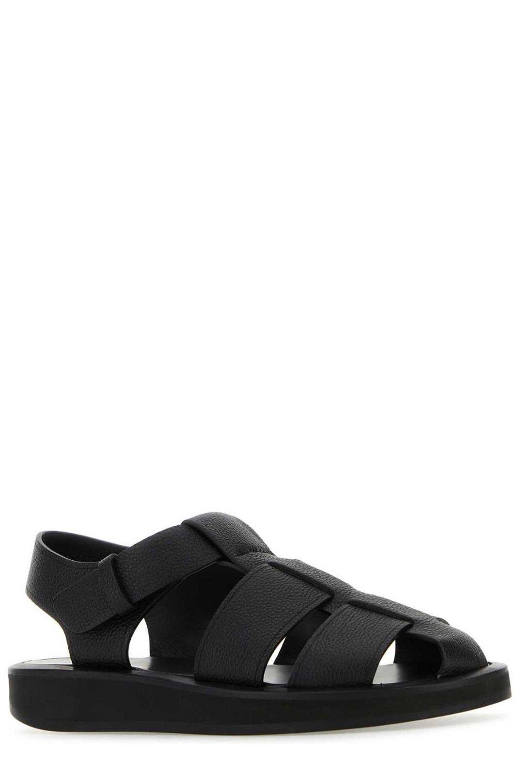 Shop The Row Fisherman Strappy Sandals In Blk Black