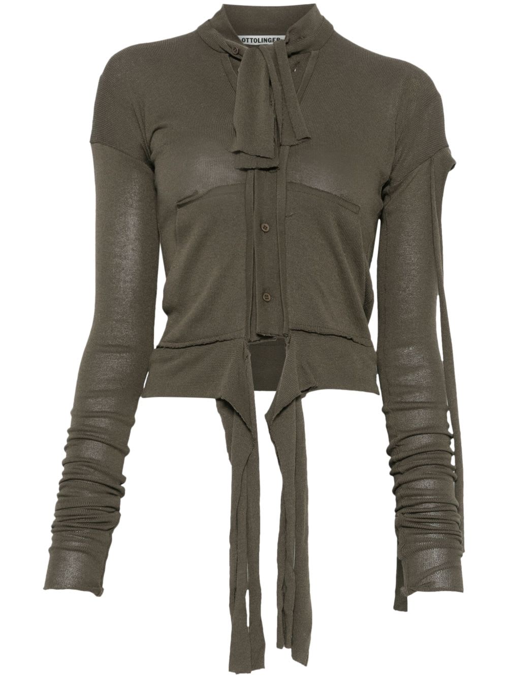 Ottolinger Deconstructed Cardigan In Multicolor