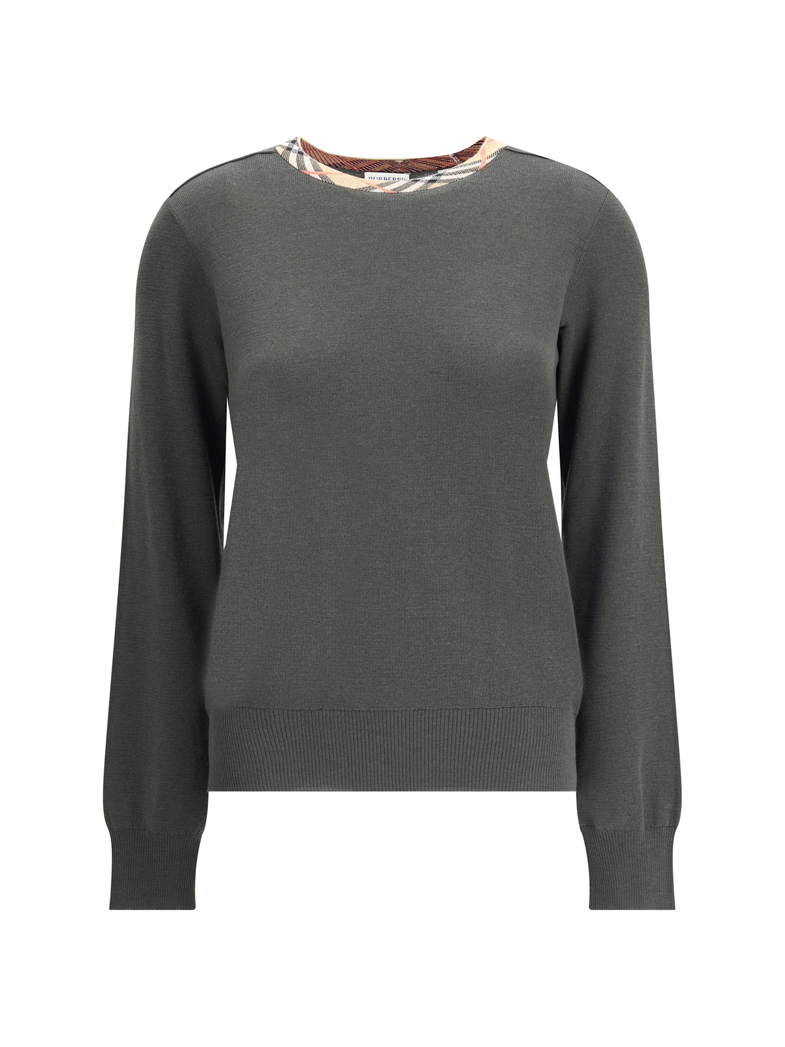 Wool Pullover With Check
