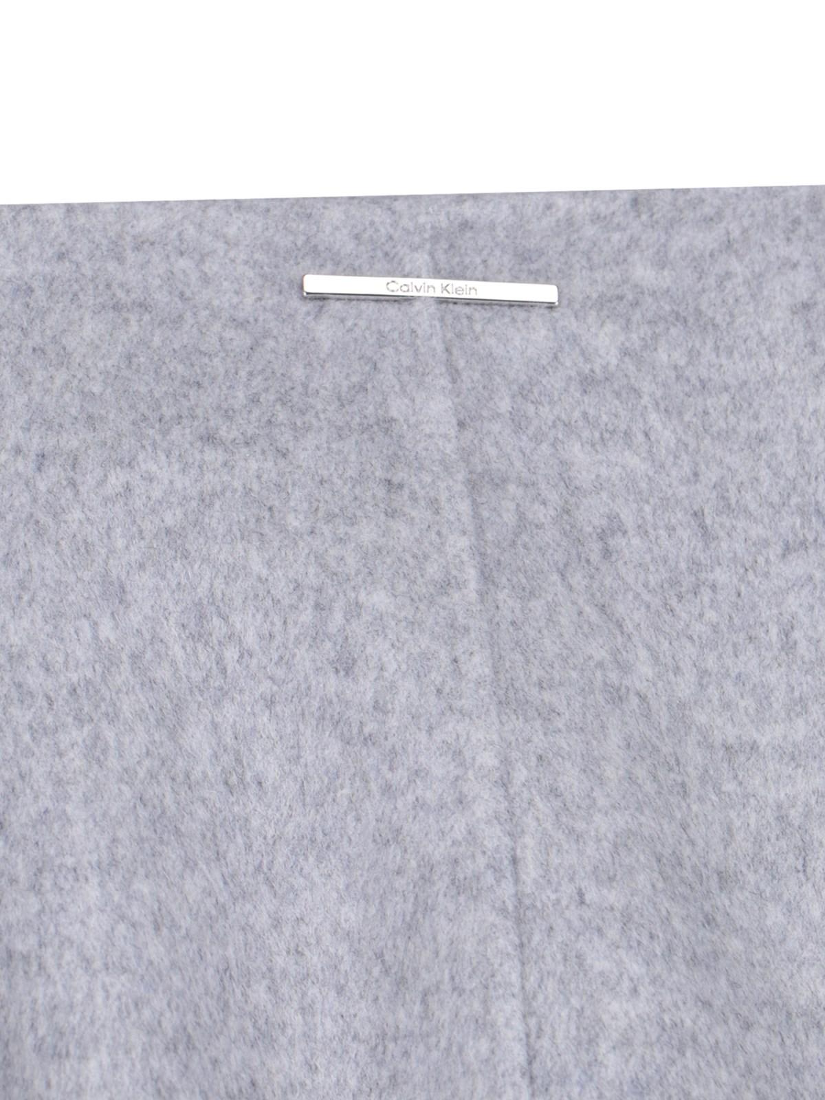 Shop Calvin Klein Wool Blend Coat In Grey