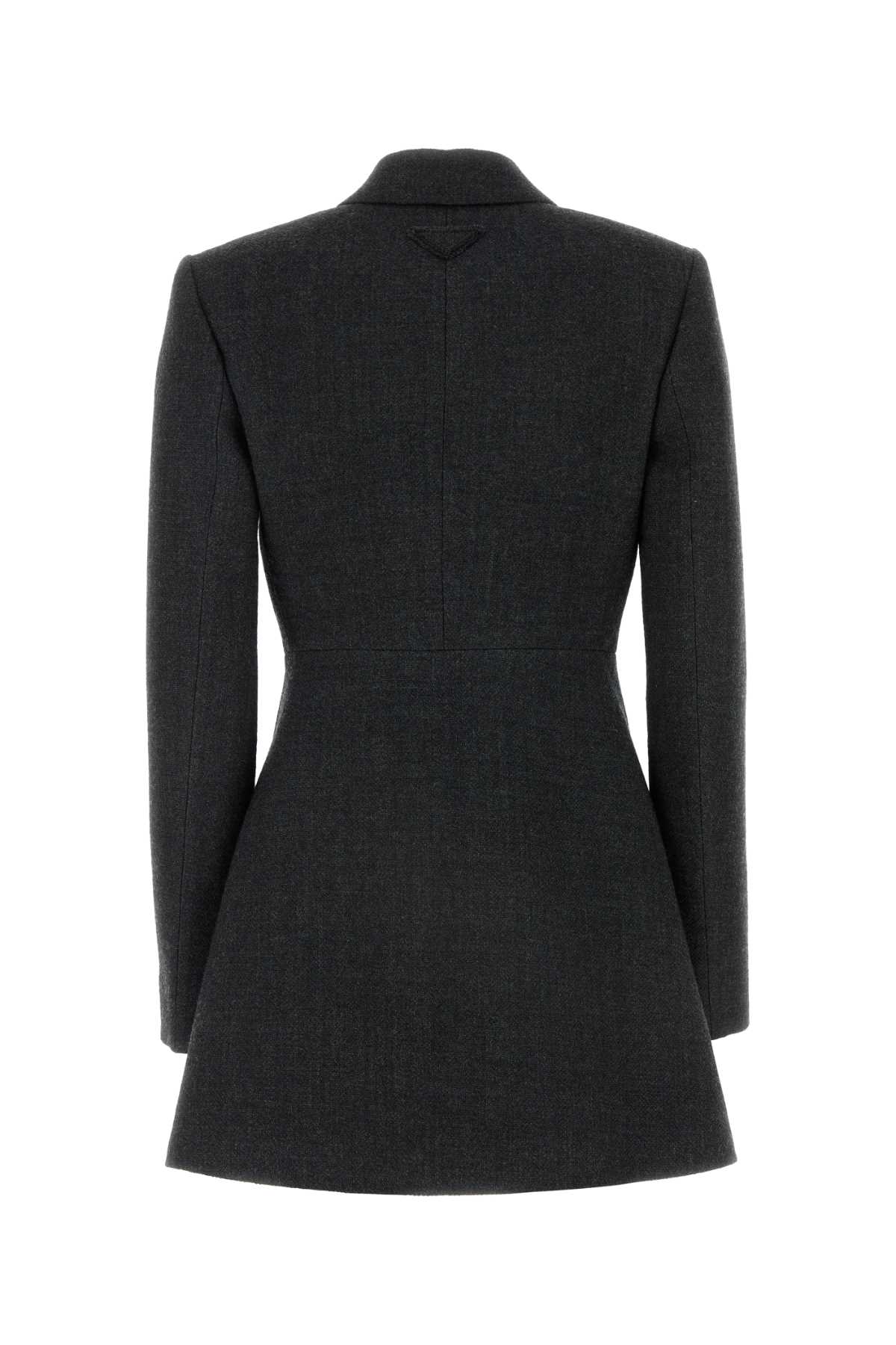 Prada Charcoal Wool Blazer In Antracite
