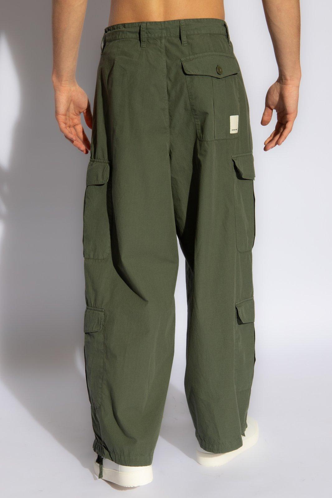 Shop Emporio Armani Cargo Trousers In Green