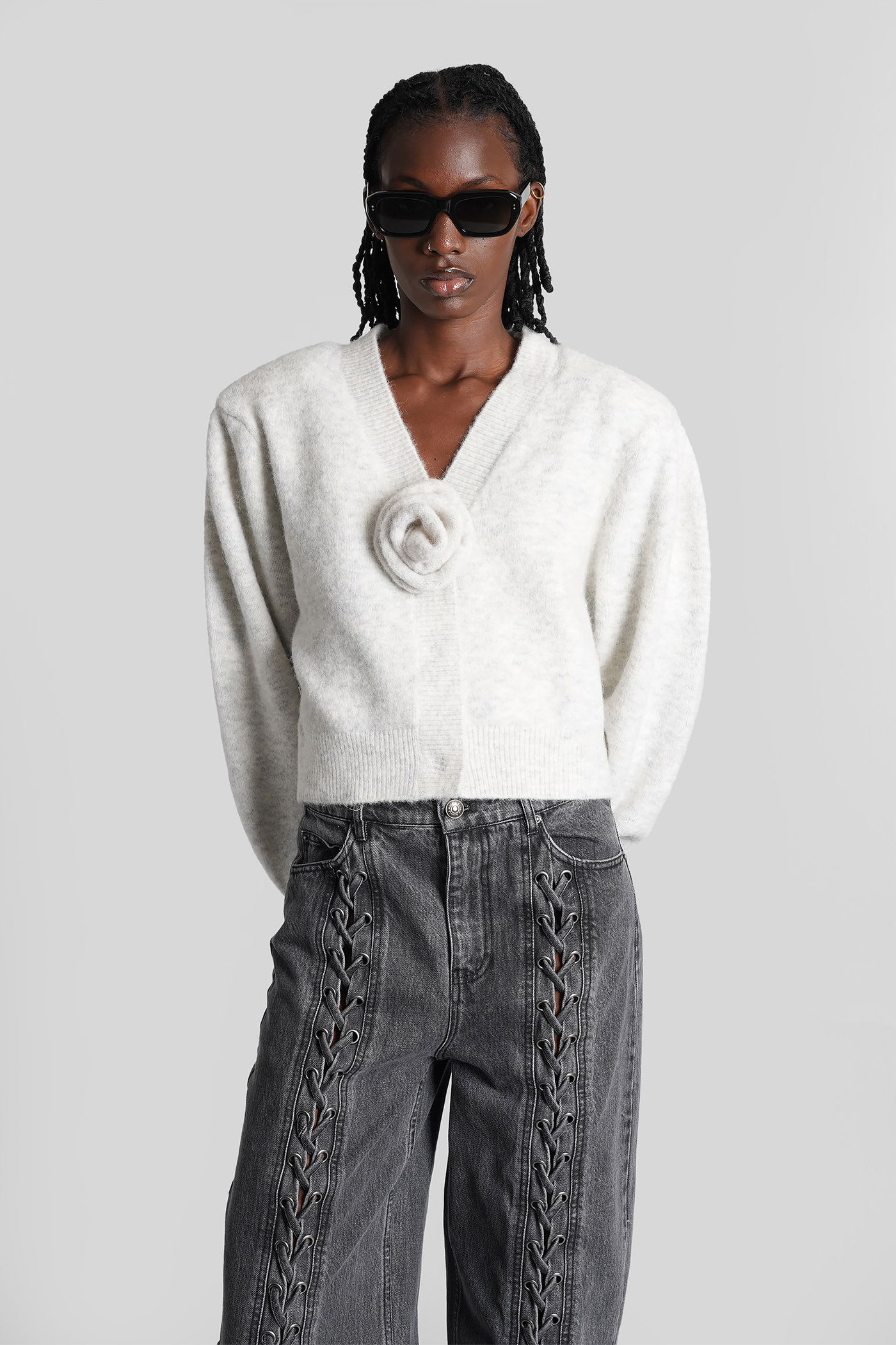 Cardigan In Grey Wool