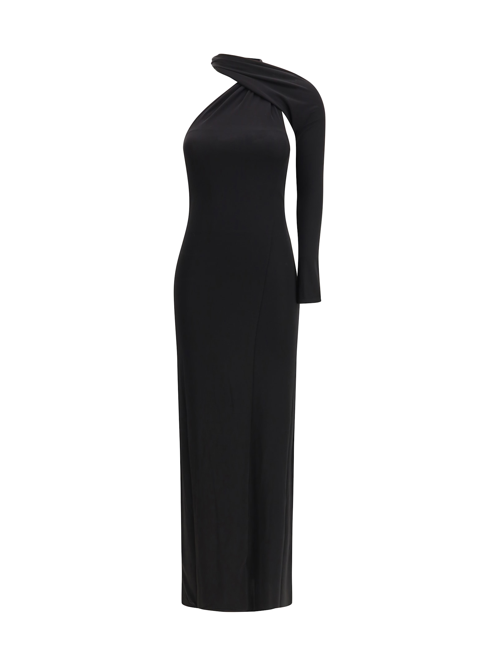 Courrèges Black Viscose Cocktail Dress In Black