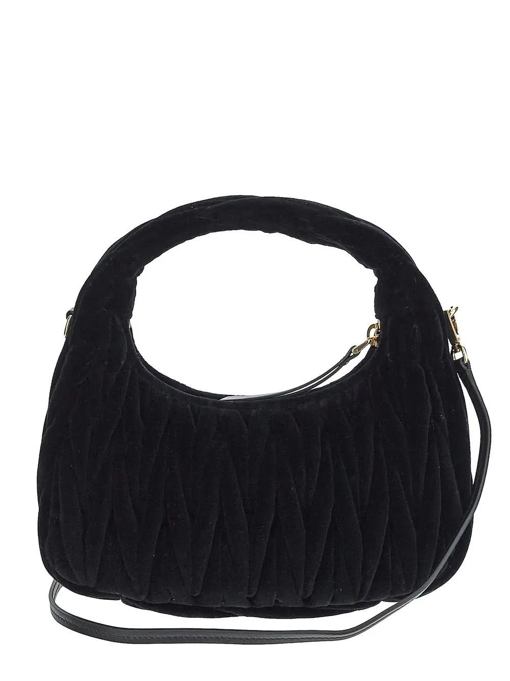 Shop Miu Miu Hobo Bag In Nero