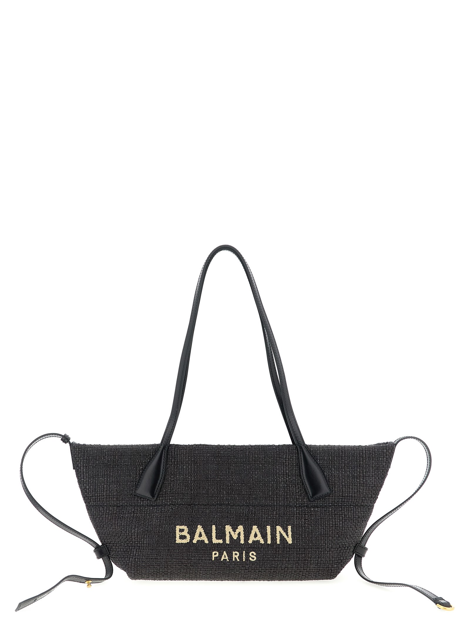 Balmain Shooping Track-small Rafia In Black