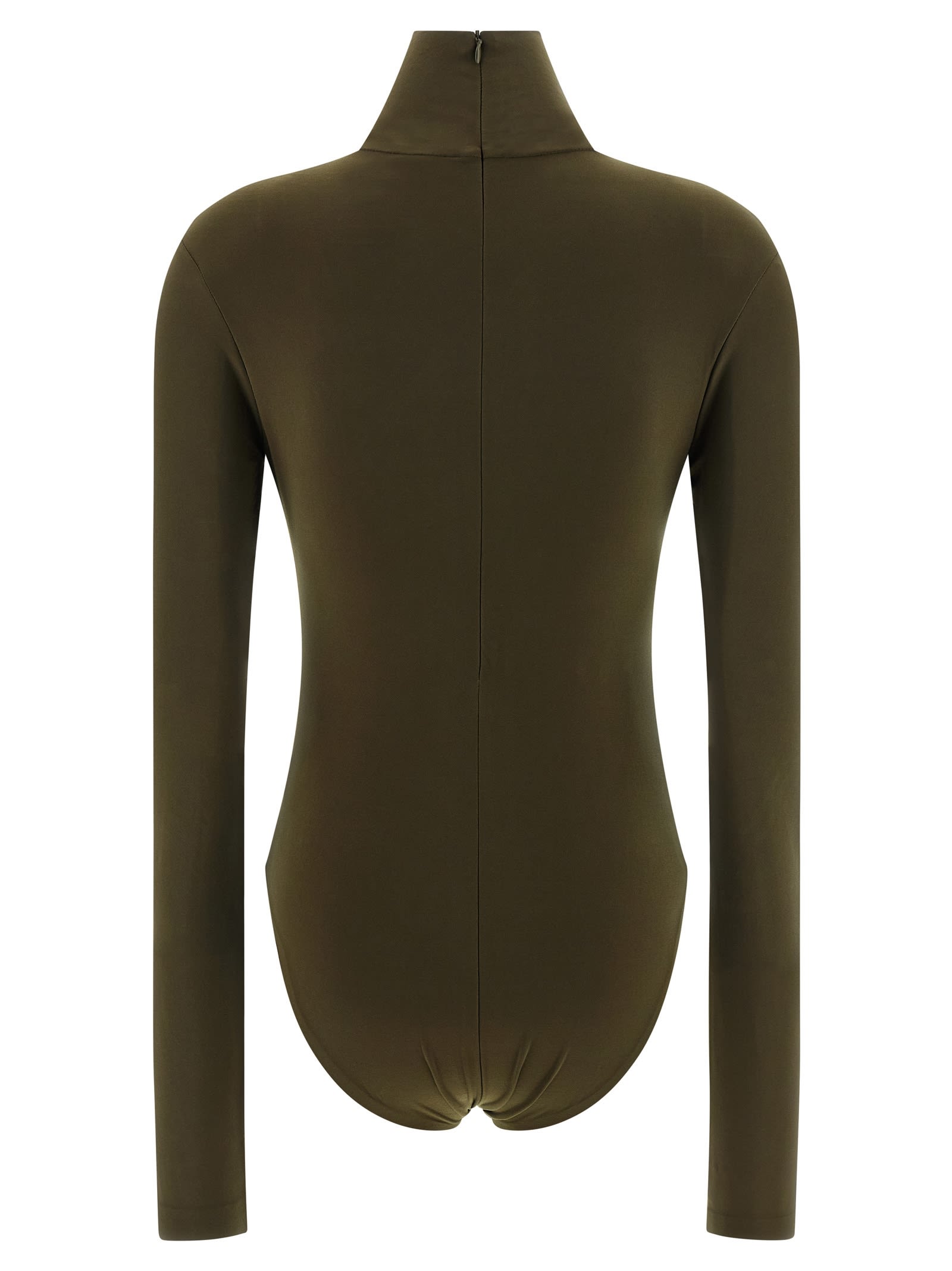 Norma Kamali Turtle Bodysuit In Green