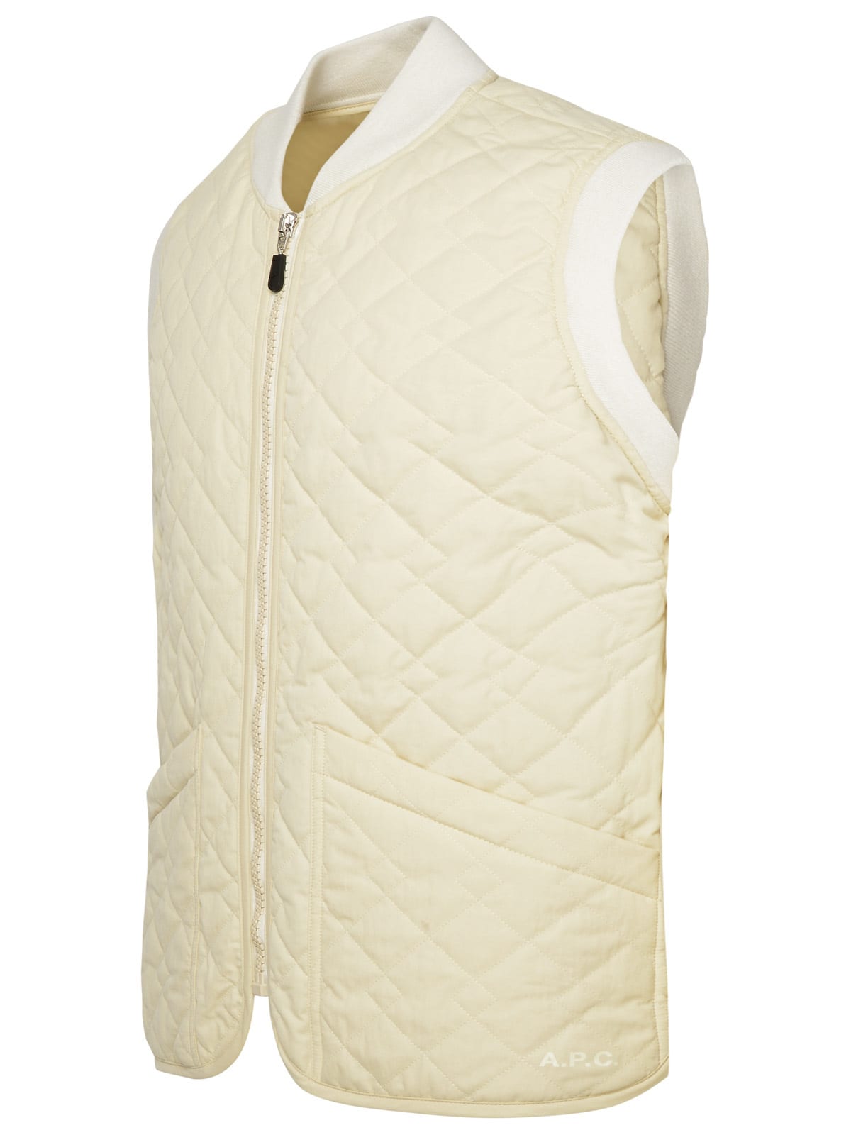 Shop Apc Ivory Cotton Blend Vest In Cream
