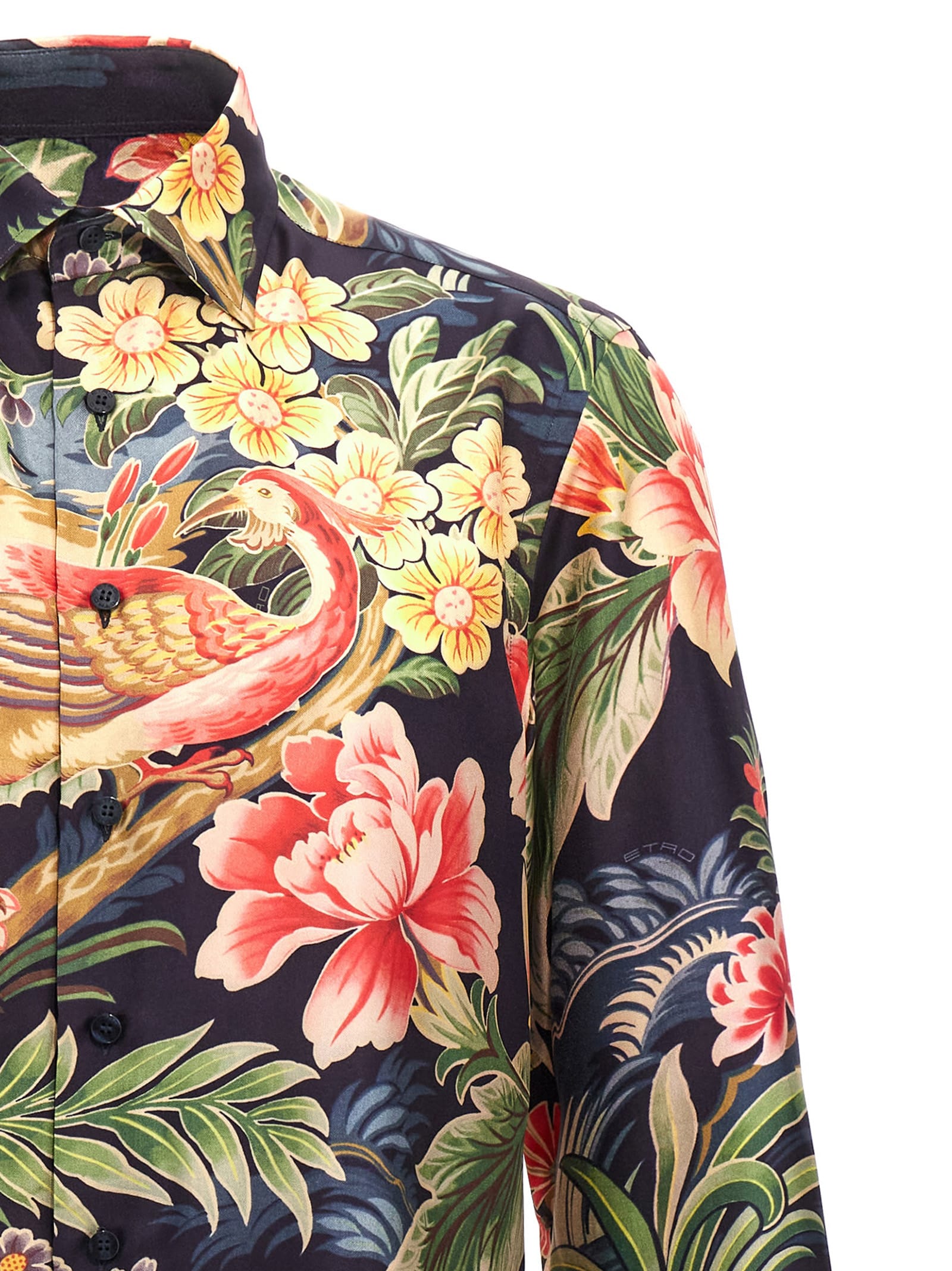 Shop Etro Floral Shirt In Multicolor