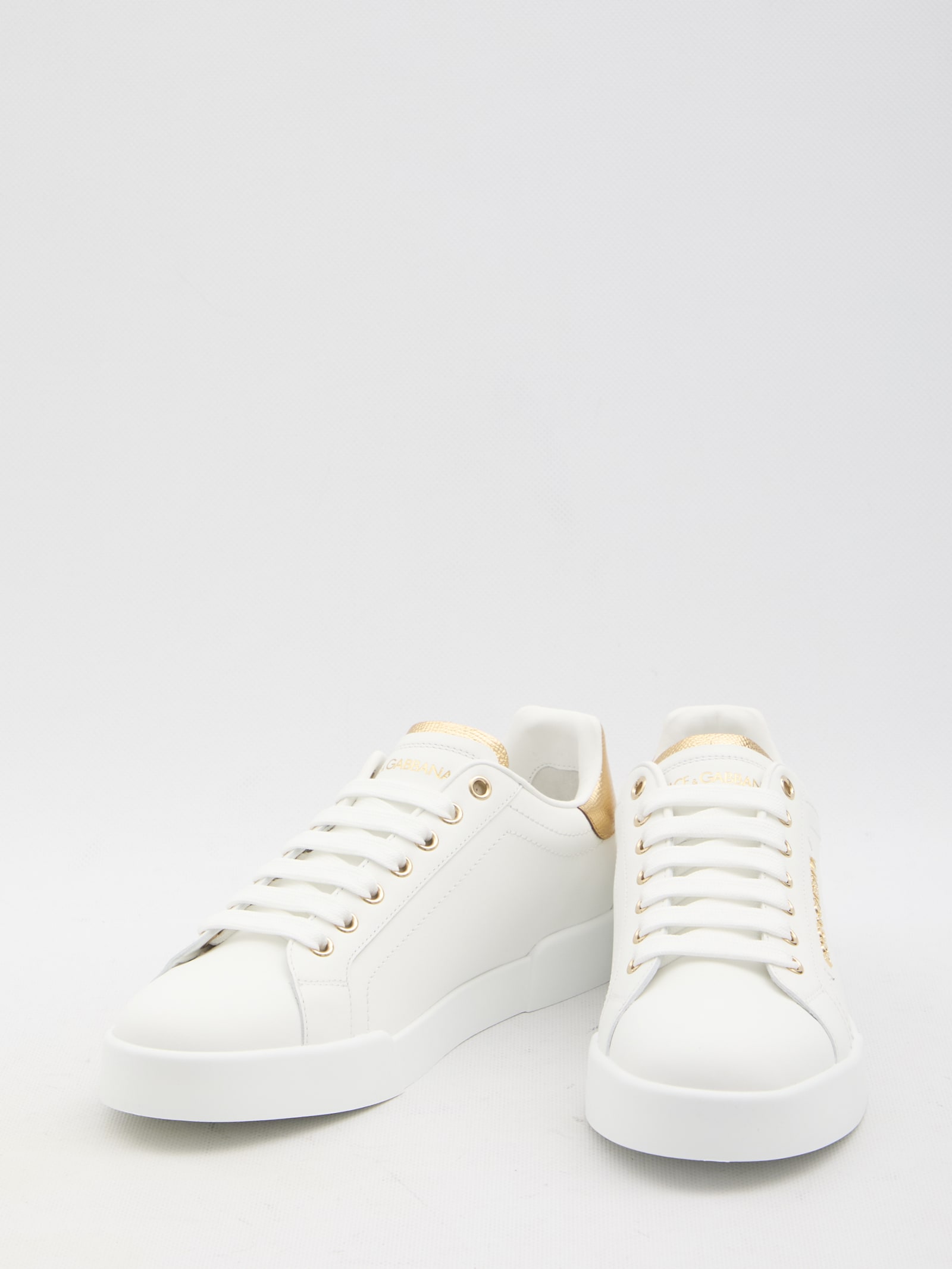 Shop Dolce & Gabbana Portofino Sneakers In White