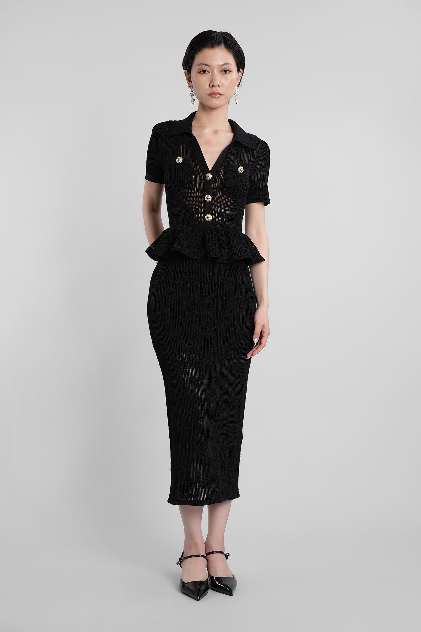 Self-portrait In Black Cotton In Black