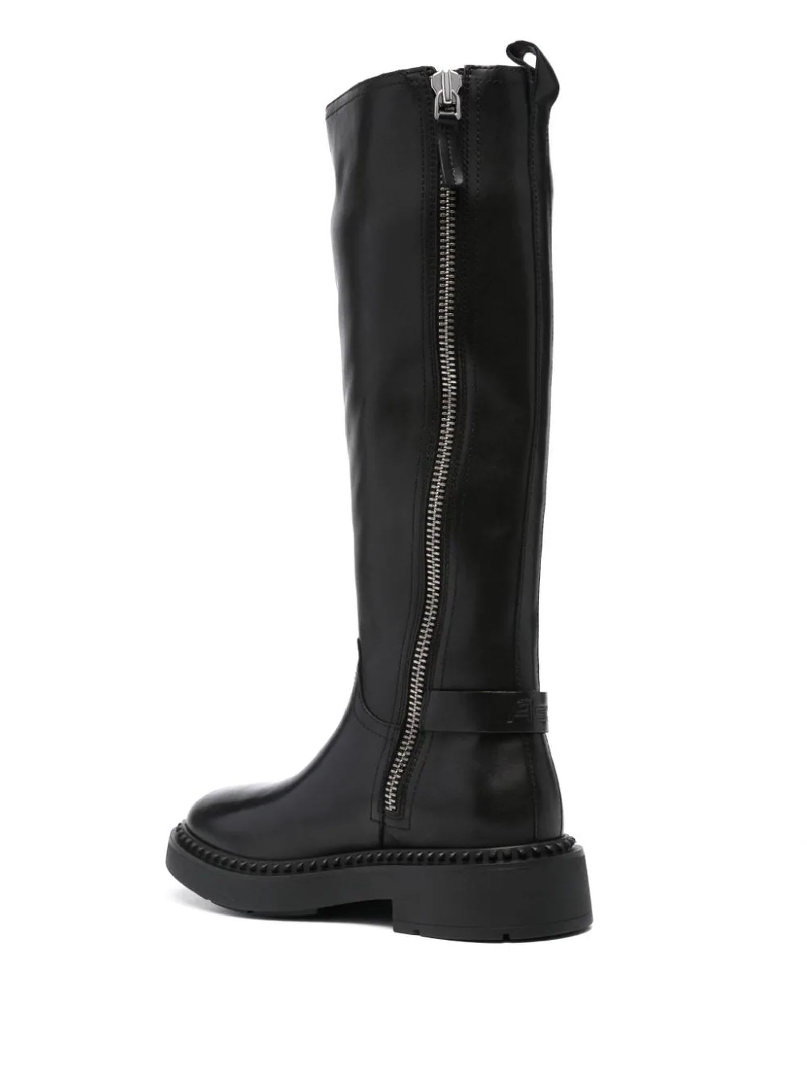 Ash Black Calf Leather Madman Boots