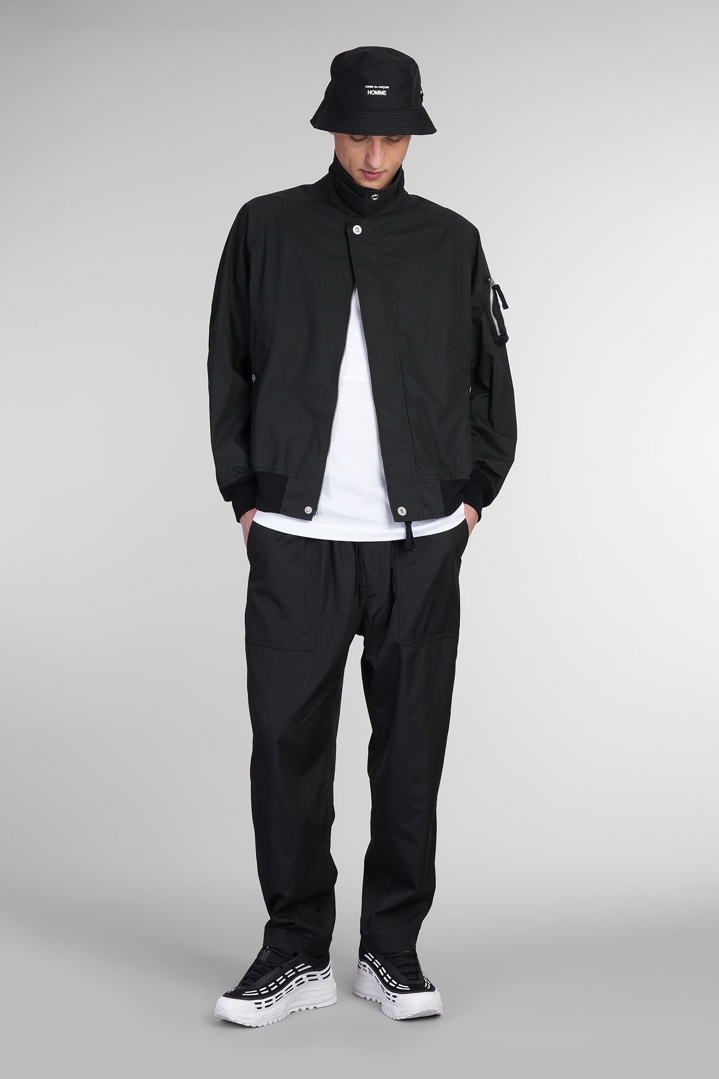 Comme Des Garçons Homme Deux Bomberjacke Aus Baumwolle In Black