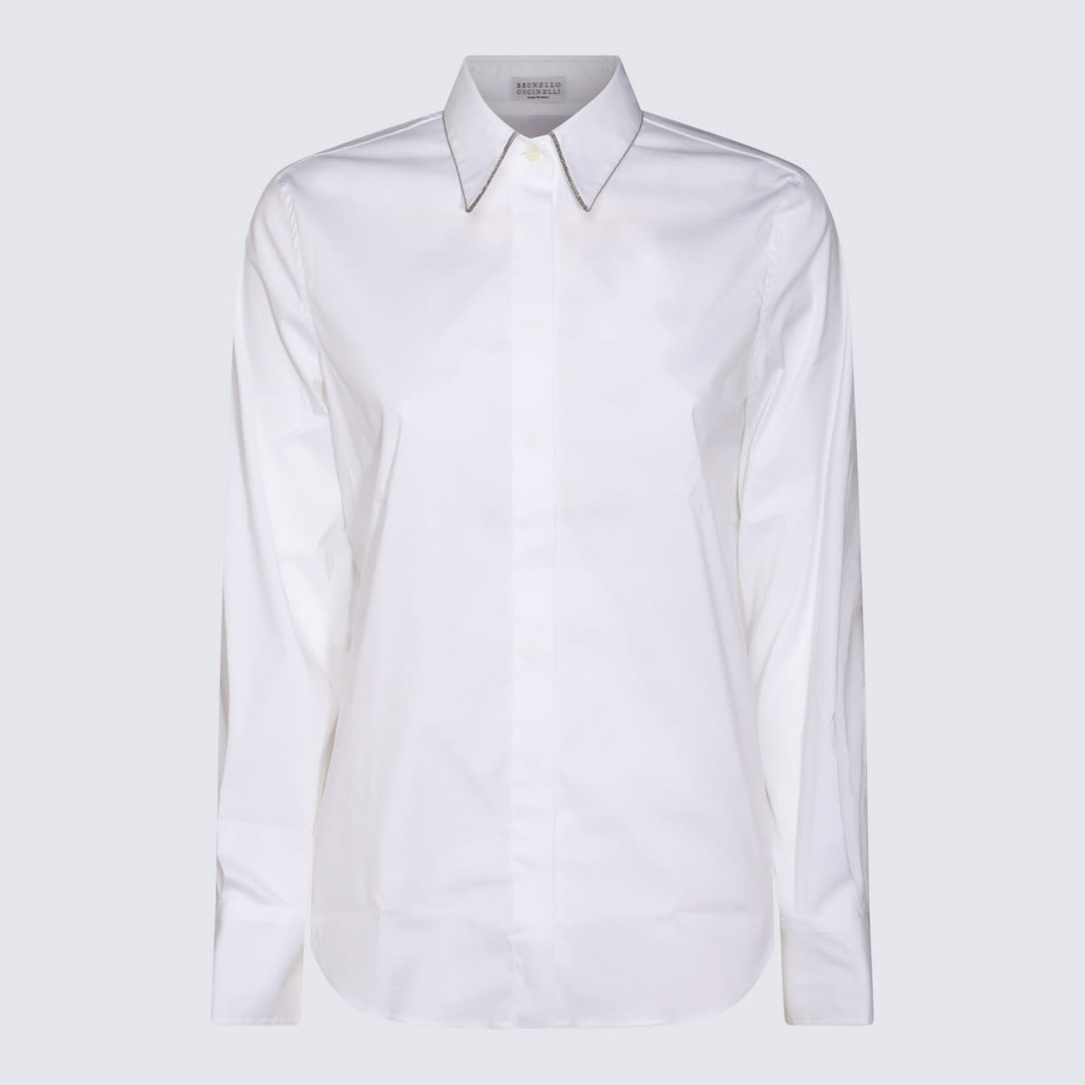 Shop Brunello Cucinelli White Cotton Shirt