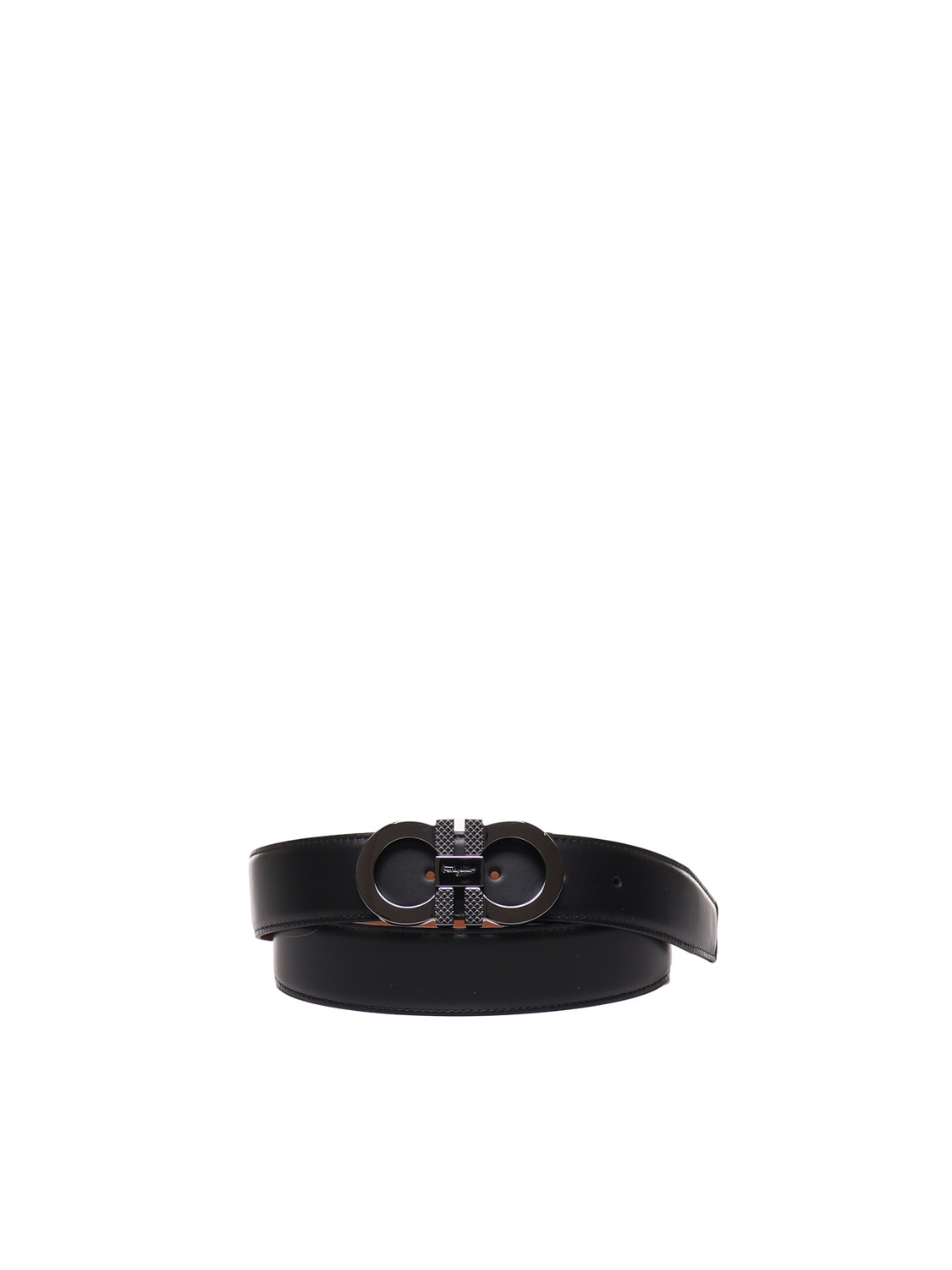 Shop Ferragamo Gancini Belt In Black